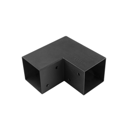 Łącznik belki kwadratowej do pergoli ciesielski GPL 100, 102x206x204 mm, czarny, 102x206x204x2,0 mm, Stal konstrukcyjna S235, w zestawie elementów.