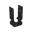 Podstawa słupa kotwa przykręcana do betonu typ U z odsadzeniem PSOZ, 70 mm, czarny, 71x150x60x4,0 mm.
