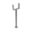 Podstawa słupa kotwa typ U z długa rurą PS 500, 140 mm, 628 mm, 141x628x124x4,0 mm.