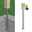 Podstawa słupa typu T wpuszczana długa rura PSW 90 R500, 90-120 mm, 641 mm.