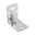 Kątownik ciesielski wzmocniony z przetłoczeniem KPL 11, 90x90x65 mm, 2 mm, 90x90x65x2,0 mm, w zestawie elementów.