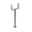 Podstawa słupa kotwa typ U z długa rurą PS 500, 160 mm, 628 mm, 161x628x124x4,0 mm.