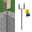 Podstawa słupa kotwa typ U z długim prętem - PS 500 | 140 mm | 624 mm