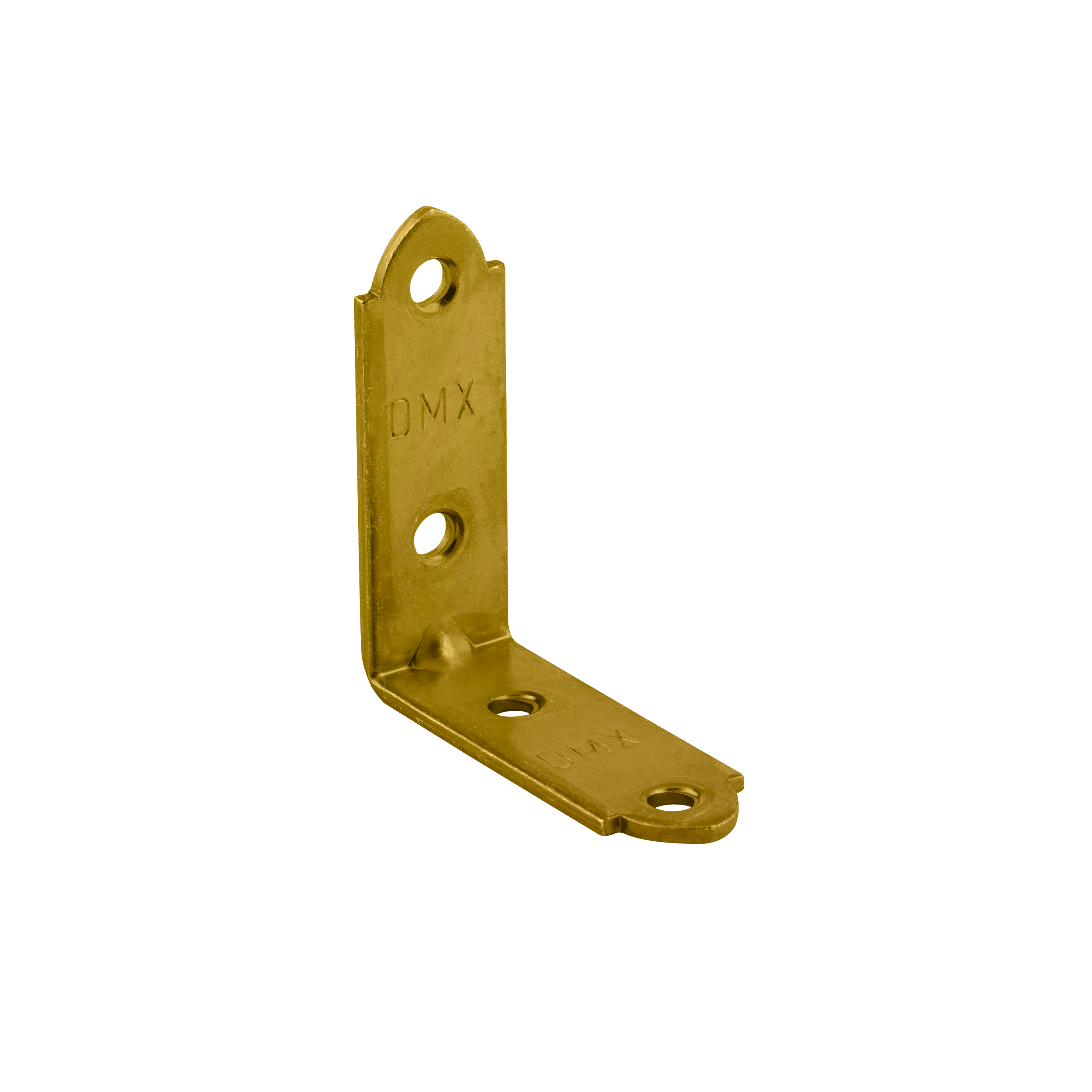Kątownik meblowy stolarski wąski KW 3, 50x50x17 mm, 20 szt., 50x50x17x2,0 mm, Stal konstrukcyjna DC01, Złoty, w zestawie elementów.