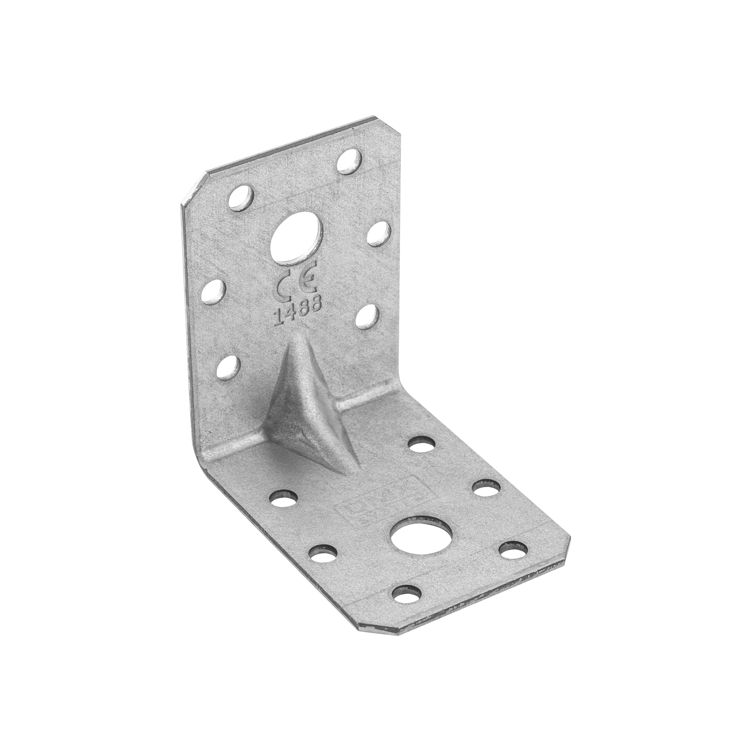 Kątownik ciesielski wzmocniony z przetłoczeniem KPL 6, 60x60x45 mm, 2 mm, 60x60x45x2,0 mm, w zestawie elementów.