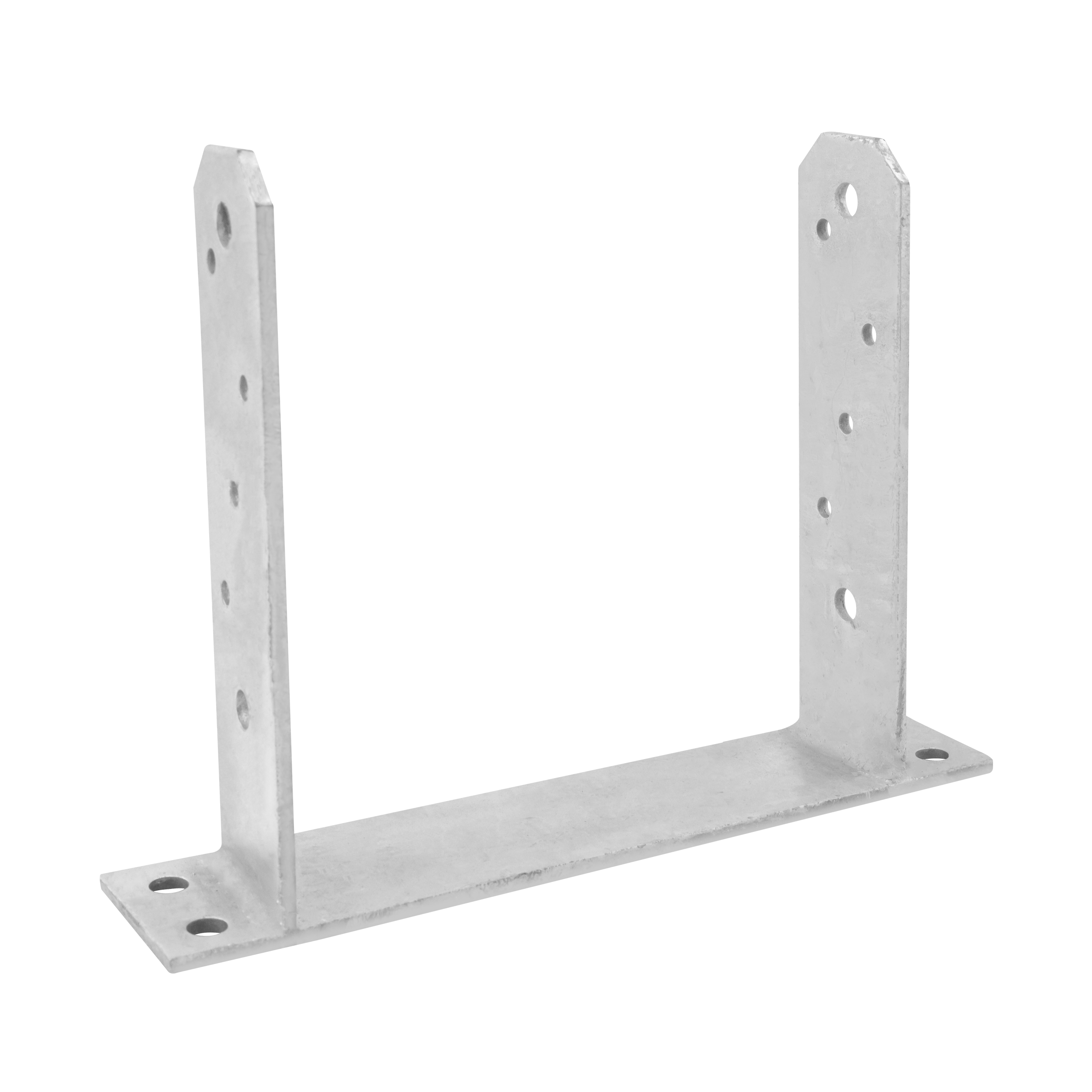 Podstawa słupa kotwa do betonu muru typu U PST, 200x200 mm, 200x200x50x5,0 mm, w zestawie elementów.