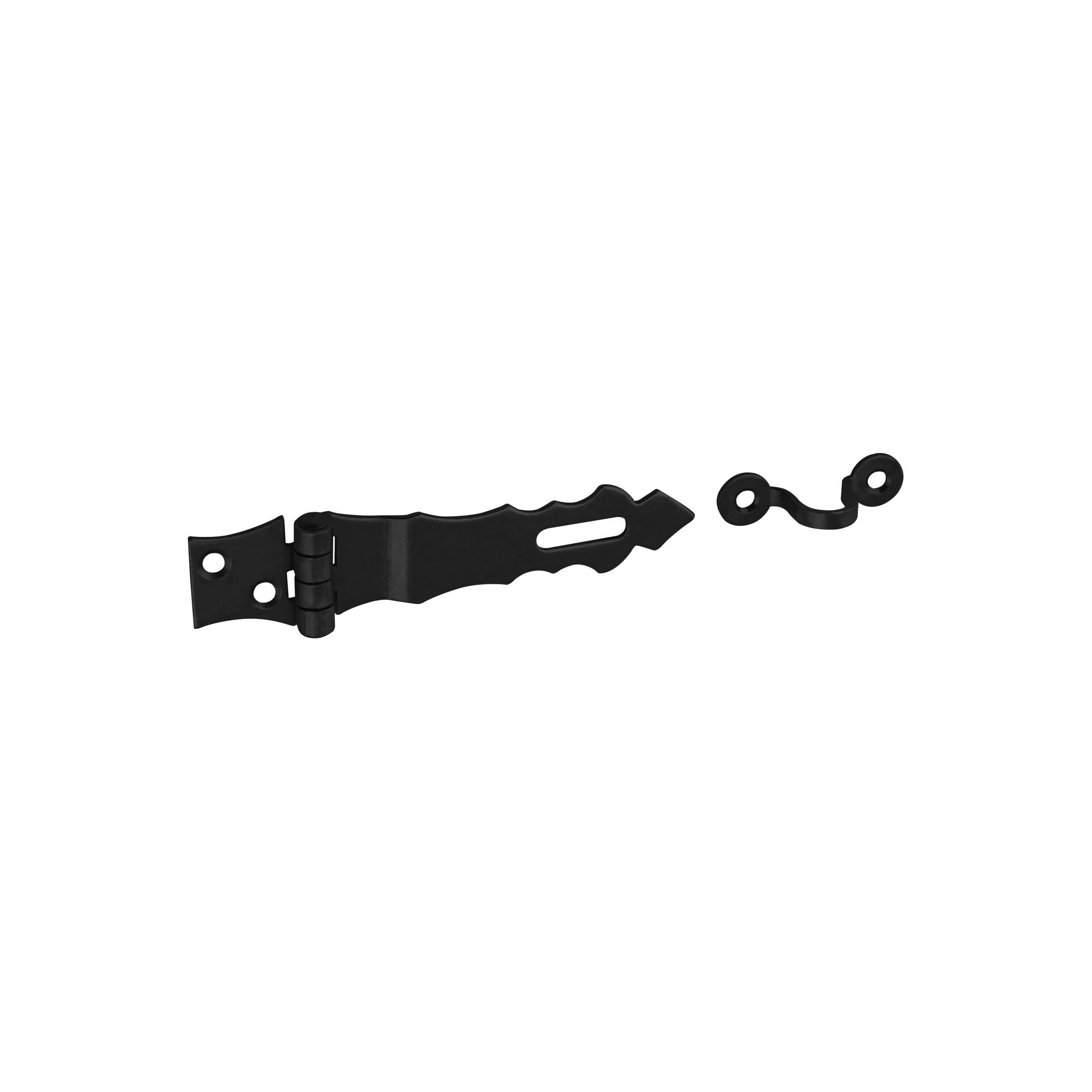 Zawias ozdobny z zamknięciem - ZOZ | Czarny | 100 mm