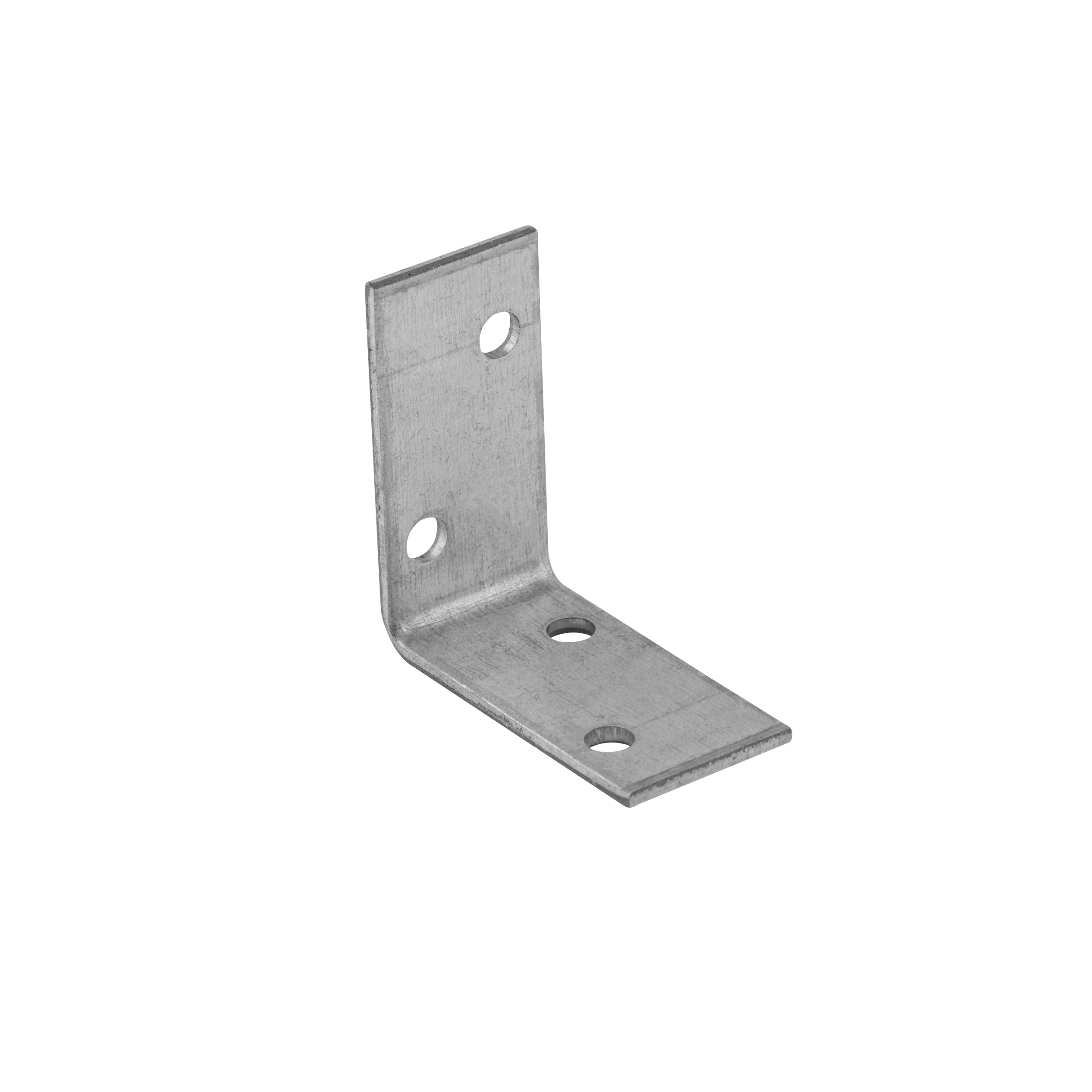 Kątownik montażowy stalowy uniwersalny KM 0, 40x40x20 mm, 50 szt., 40x40x20x2,0 mm, Stal konstrukcyjna DX51D, srebrny, w zestawie elementów.