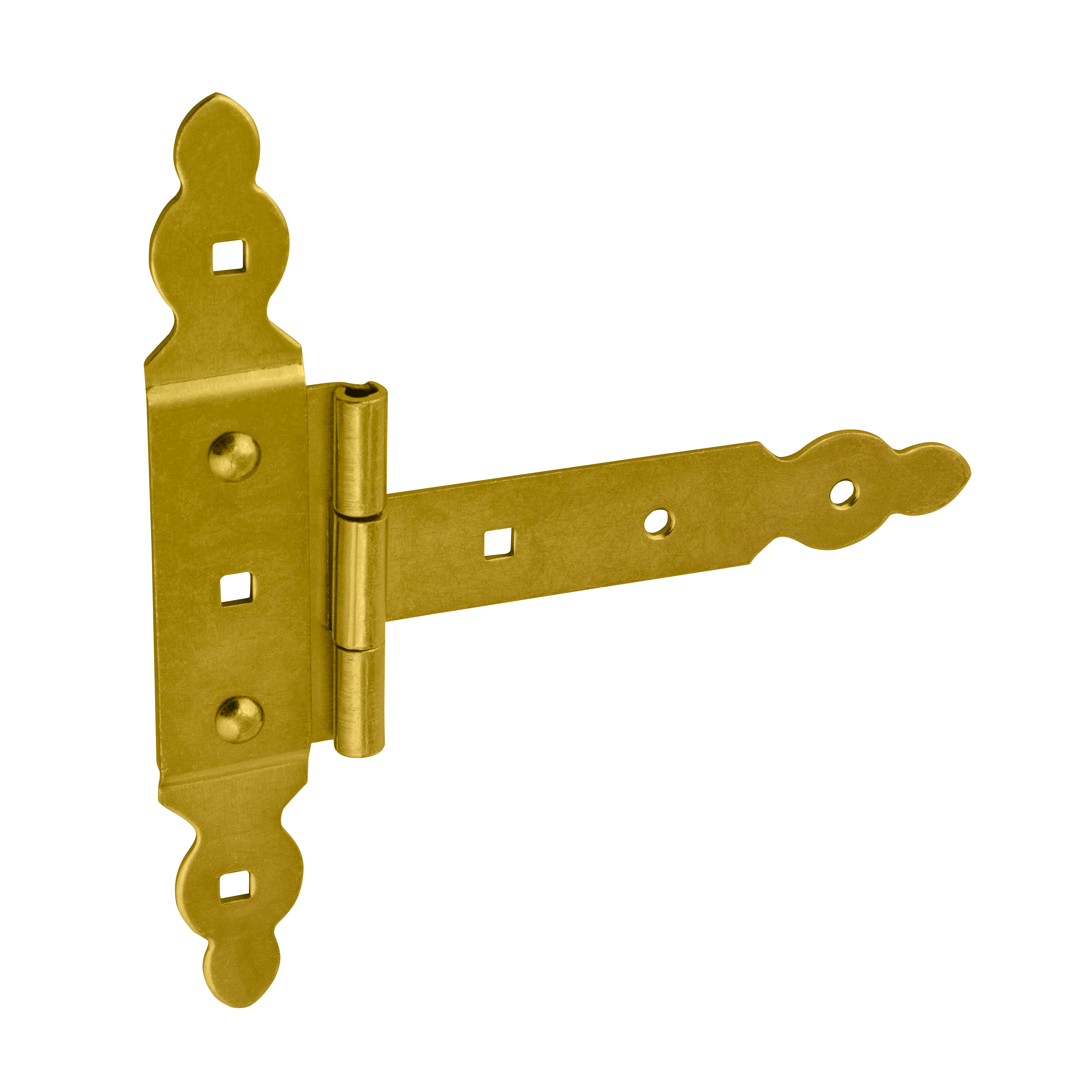 Zawias bramowy ozdobny z nakładką ZBNO 150, 150 mm, Złoty, 215 mm, 150x60x215x2,5 mm.