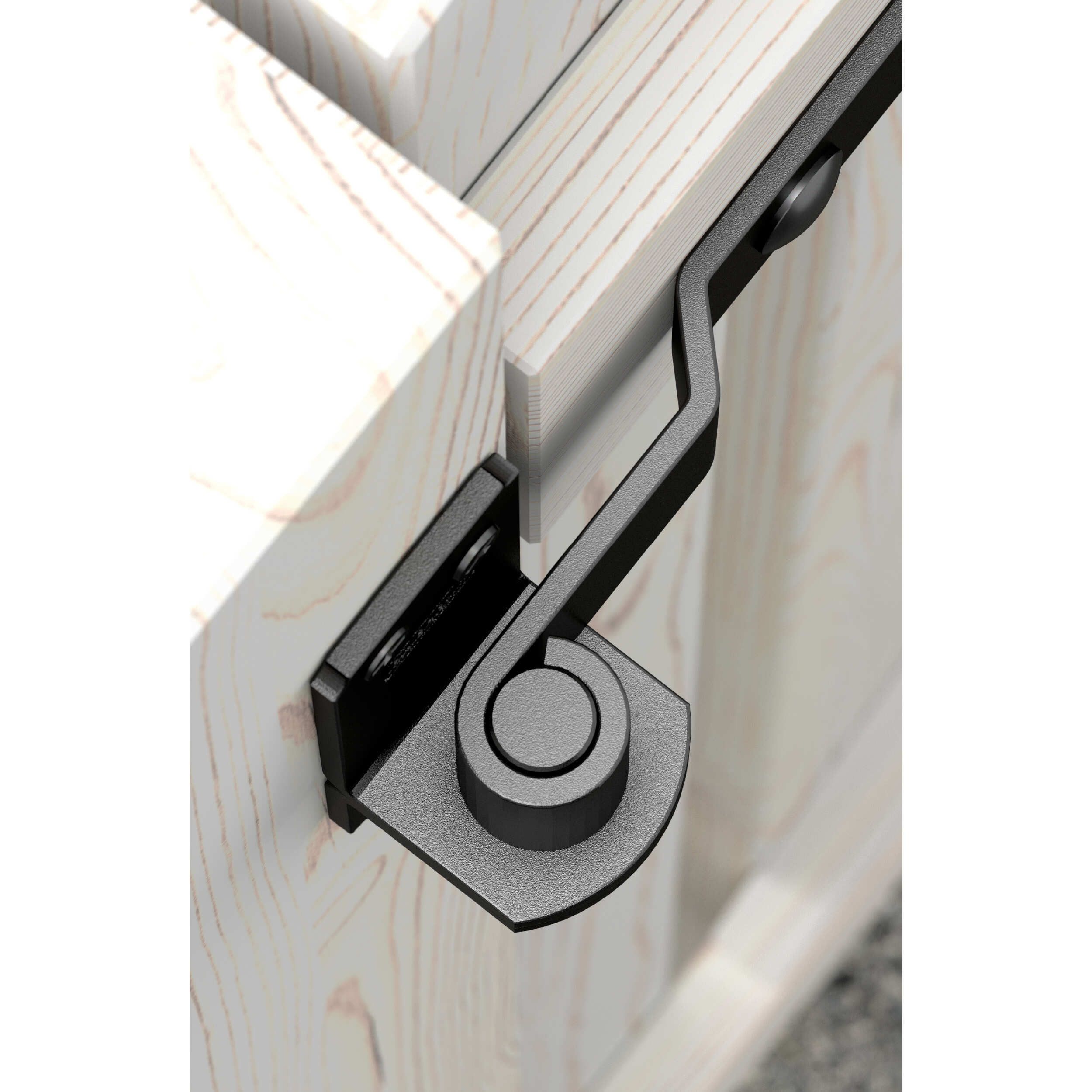 Zawias pasowy odsadzony do bram ZPK, czarny, 500 mm, fi 13 mm, 500x11x35x4,0 mm, Stal konstrukcyjna S235 1.