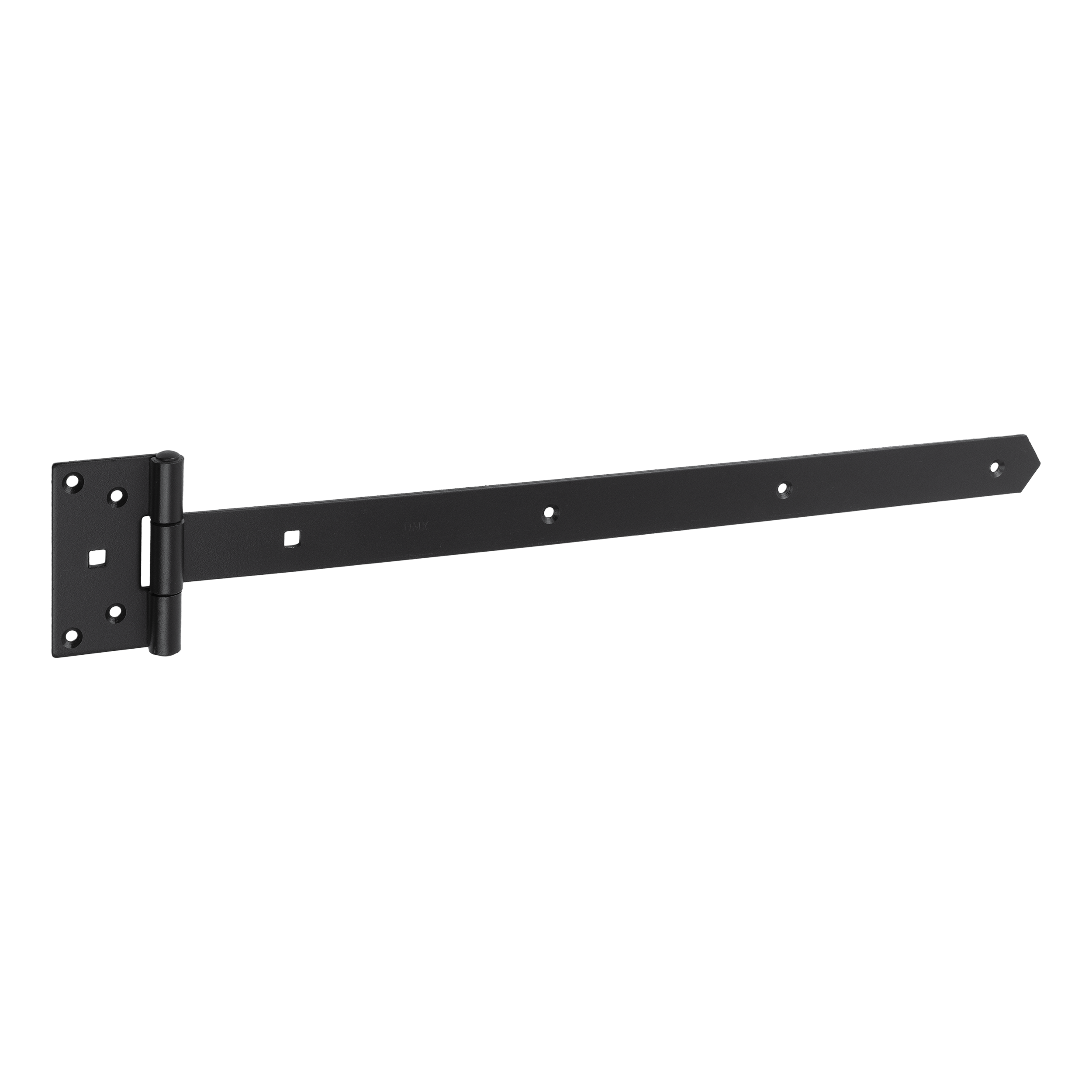 Zawias bramkowy długi do bramy furtki okiennic ZBW 600, 600 mm, czarny, 600x65x110x4,0 mm, Stal konstrukcyjna DC01.