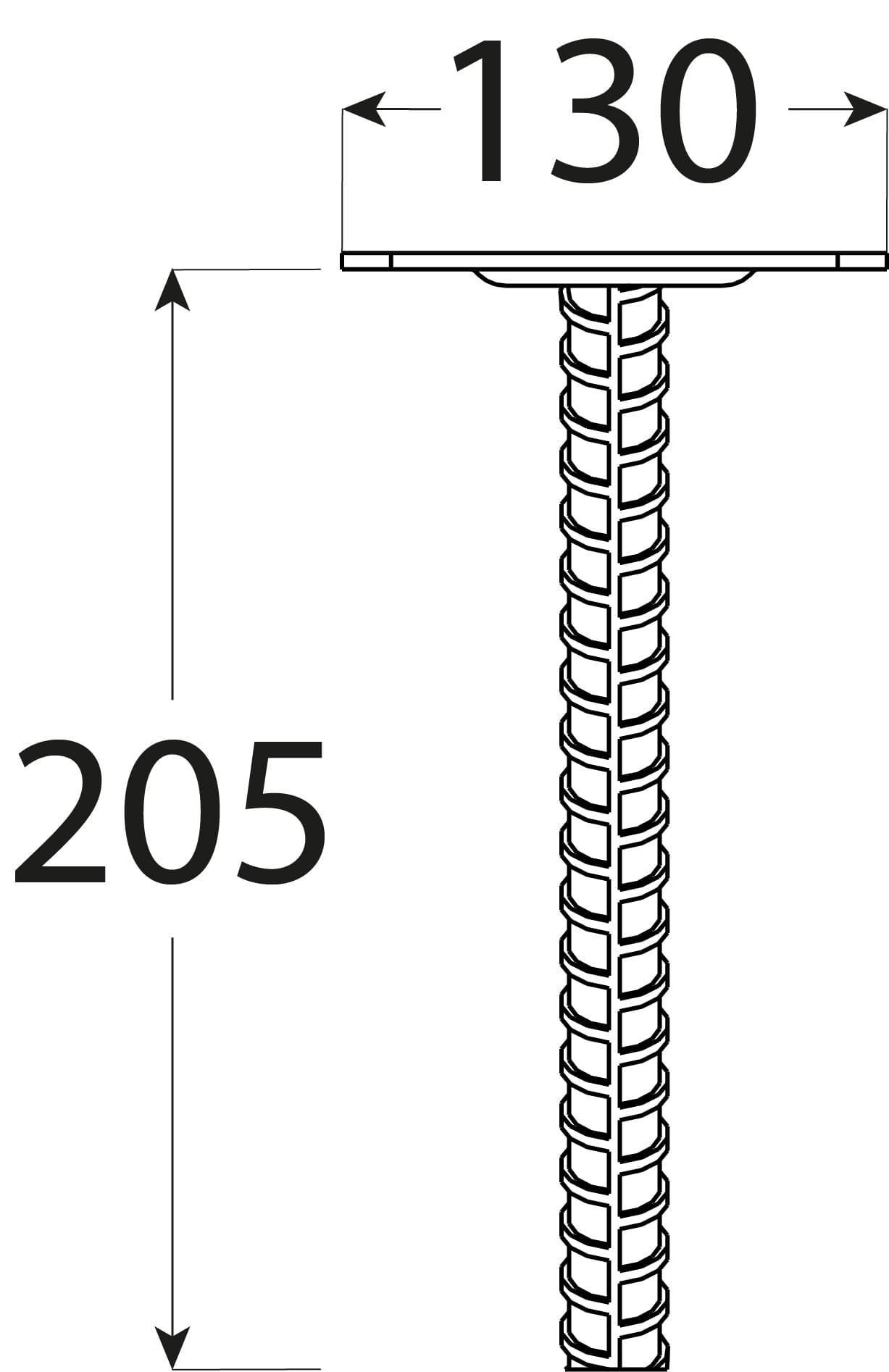 Podstawa słupa kotwa do betonu płaska - PPS | 140-160 mm