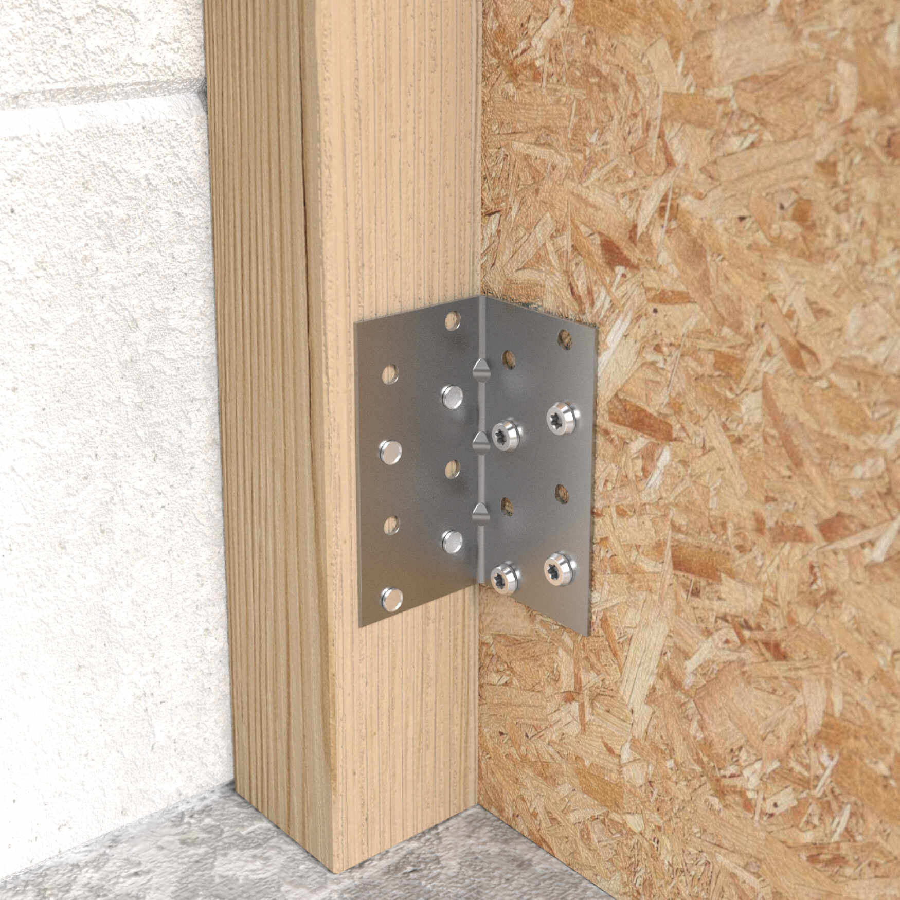 Kątownik montażowy stalowy uniwersalny KM 20, 60x60x25 mm, 20 szt., 60x60x25x2,0 mm, Stal konstrukcyjna DX51D, srebrny 2.