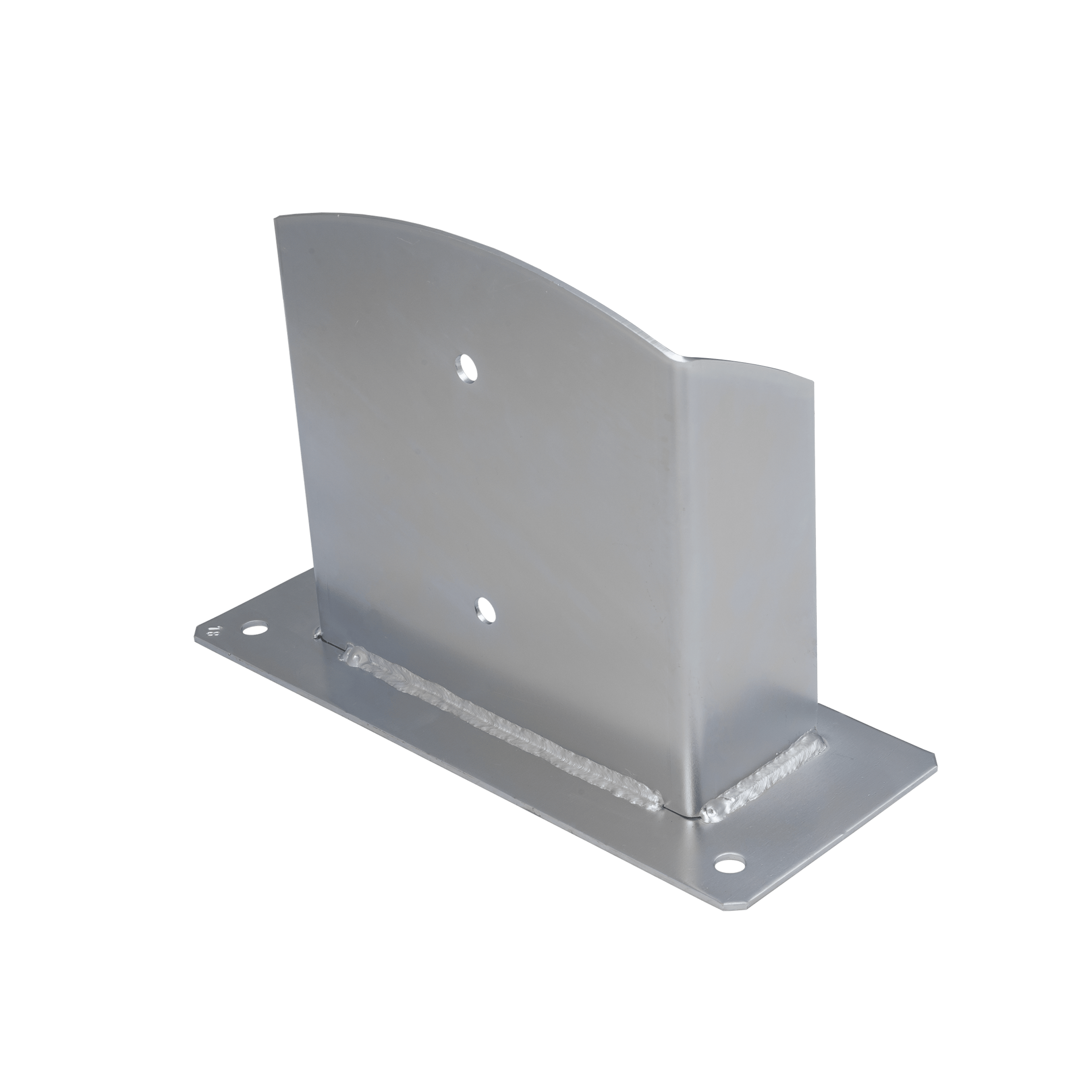 Podstawa słupa kotwa przykręcana dzielona z podstawą prostokątną PSD, 200 mm, srebrny, 201x200x3,0 mm.