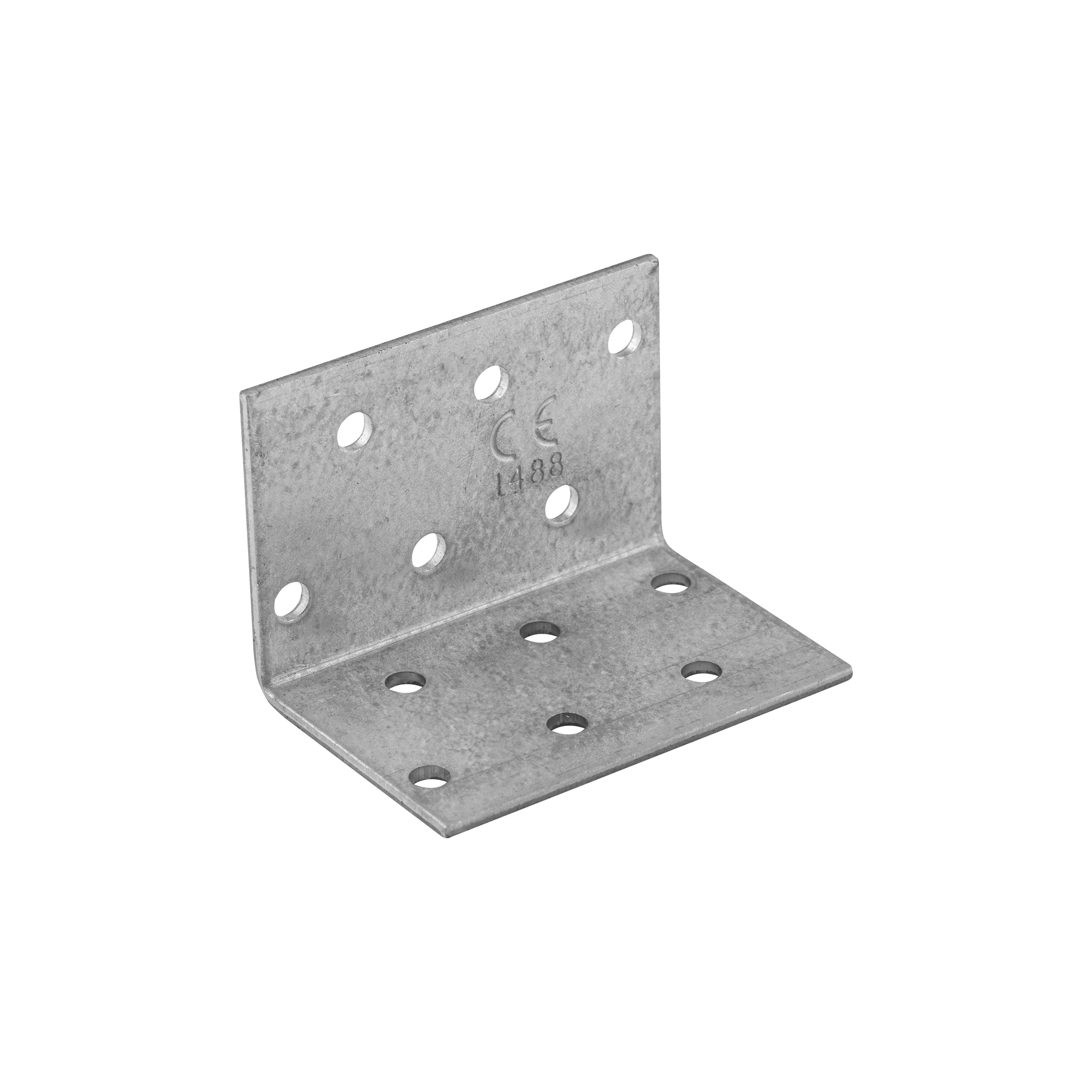 Kątownik montażowy stalowy uniwersalny KM 2, 40x40x60 mm, 50 szt., 40x40x60x2,0 mm, Stal konstrukcyjna DX51D, srebrny, w zestawie elementów.