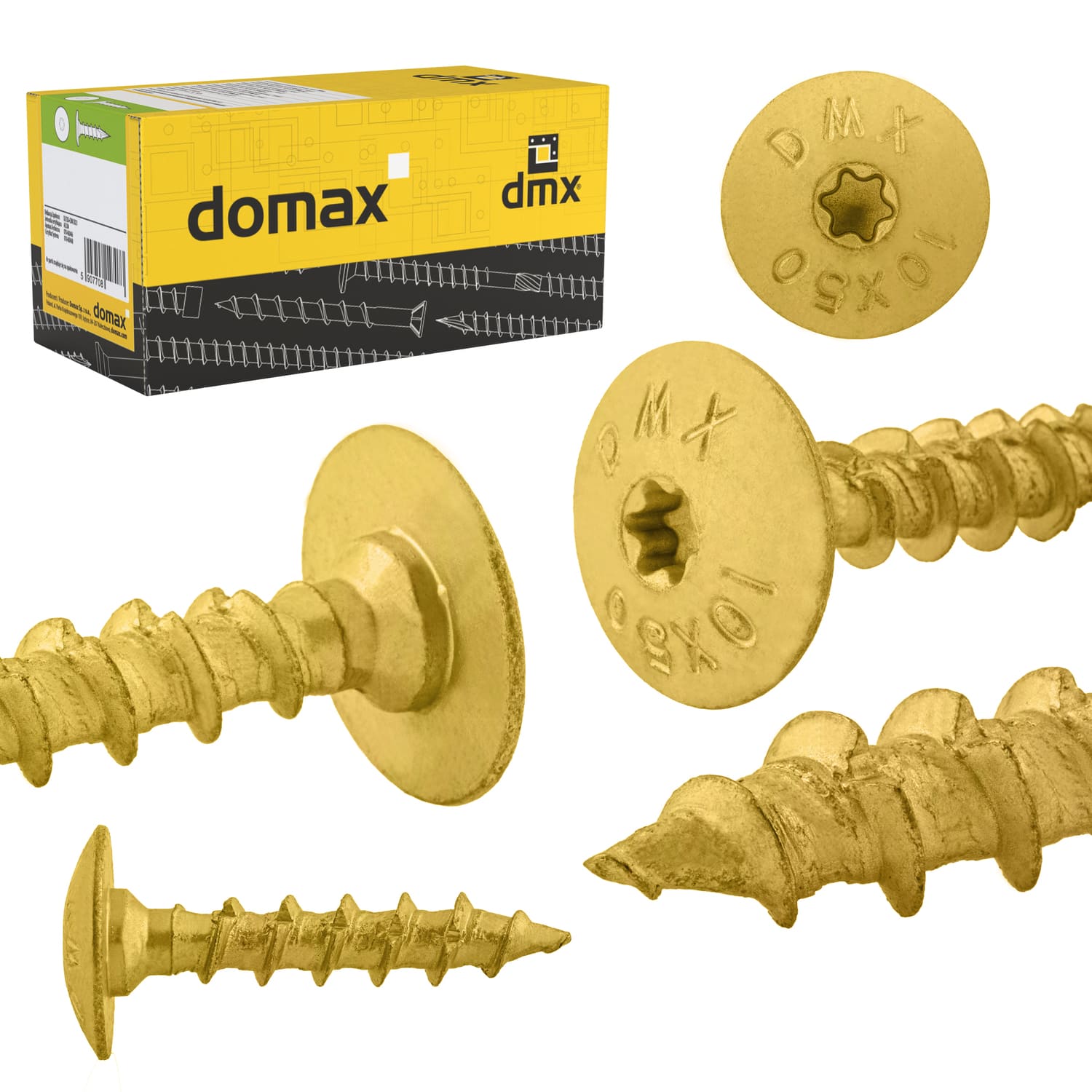 Wkręty do architektury ogrodowej TORX - CTO | 8 x 50 mm | Złoty | 10 szt Wkręty do architektury ogrodowej TORX - CTO | 8 x 50 mm | Złoty | 10 szt