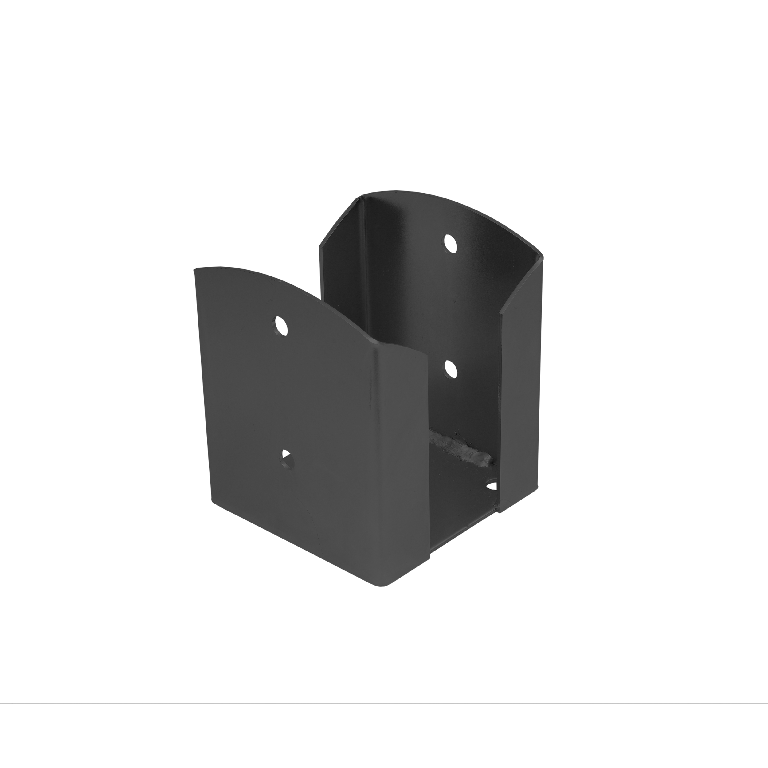 Podstawa słupa kotwa przykręcana podwójna prostokątna - PSPW | 120 mm | Antracyt Podstawa słupa kotwa przykręcana podwójna prostokątna PSPW, 120 mm, Antracyt, 121x150x2,5 mm, ujęcie 1.