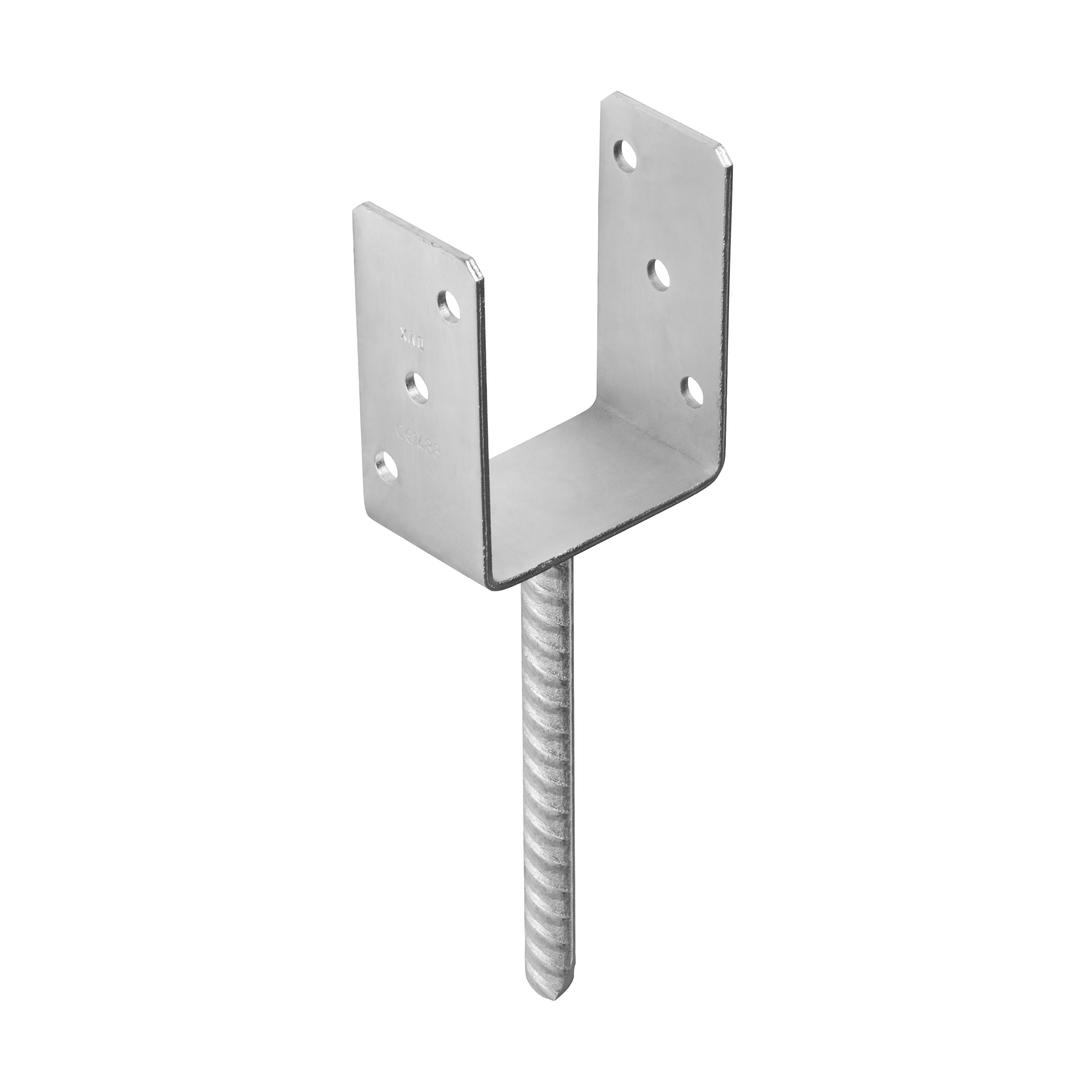 Podstawa słupa kotwa do betonu typ U - PS | 100 mm | Srebrny - Cynk galwaniczny Podstawa słupa kotwa do betonu typ U PS, 100 mm, srebrny Cynk galwaniczny, 101x120x60x4,0 mm, w zestawie elementów.