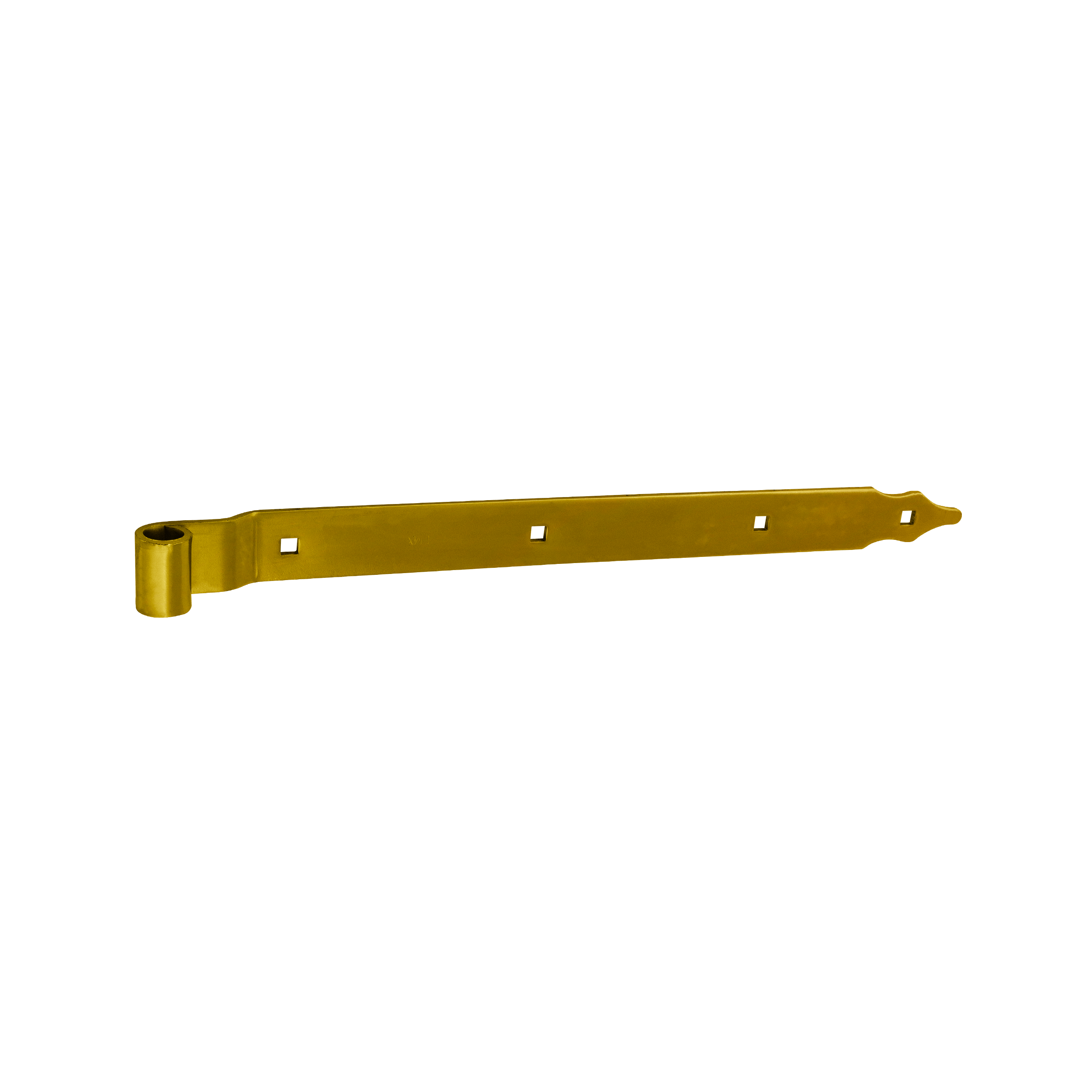Zawias pasowy odsadzony do bram ZPK, złoty, 500 mm, fi 16 mm, 500x10x40x5,0 mm, Stal konstrukcyjna S235.
