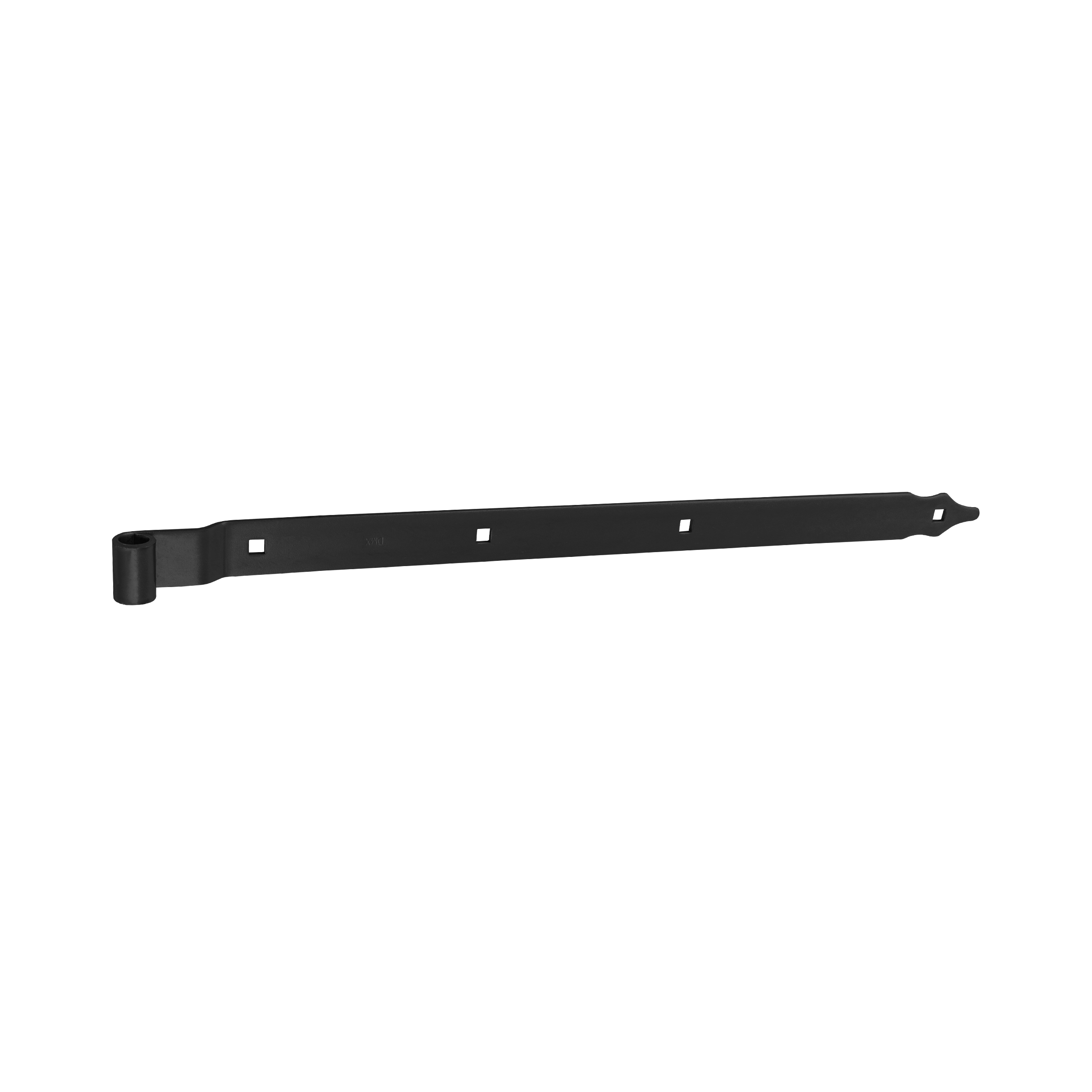 Zawias pasowy odsadzony do bram ZPK, czarny, 600 mm, fi 13 mm, 600x11x35x4,0 mm, Stal konstrukcyjna S235.