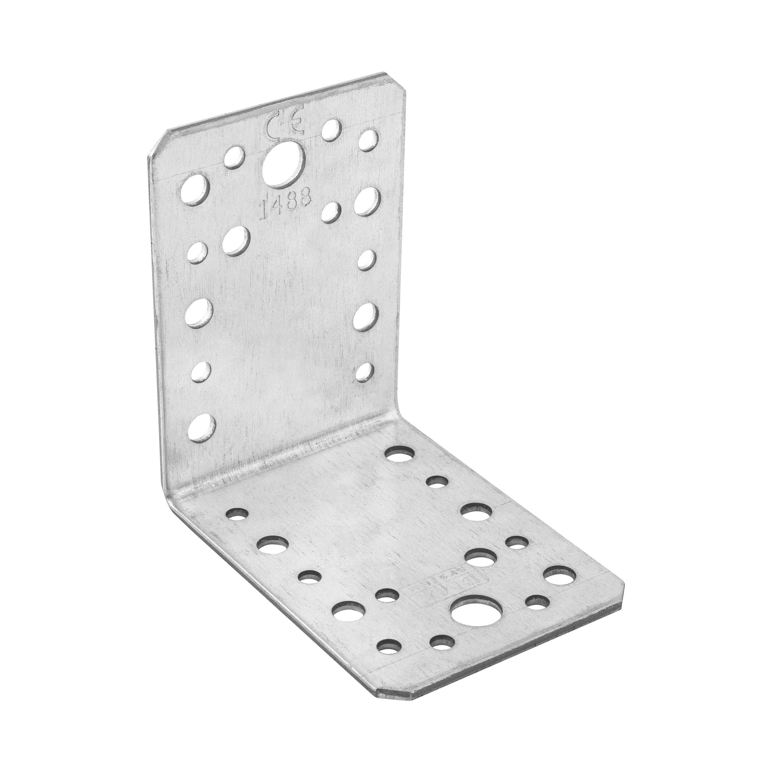 Kątownik ciesielski łącznikowy KL 4, 90x90x65 mm, 2, 5 mm, 90x90x65x2,5 mm, Stal konstrukcyjna DX51D, srebrny, w zestawie elementów.