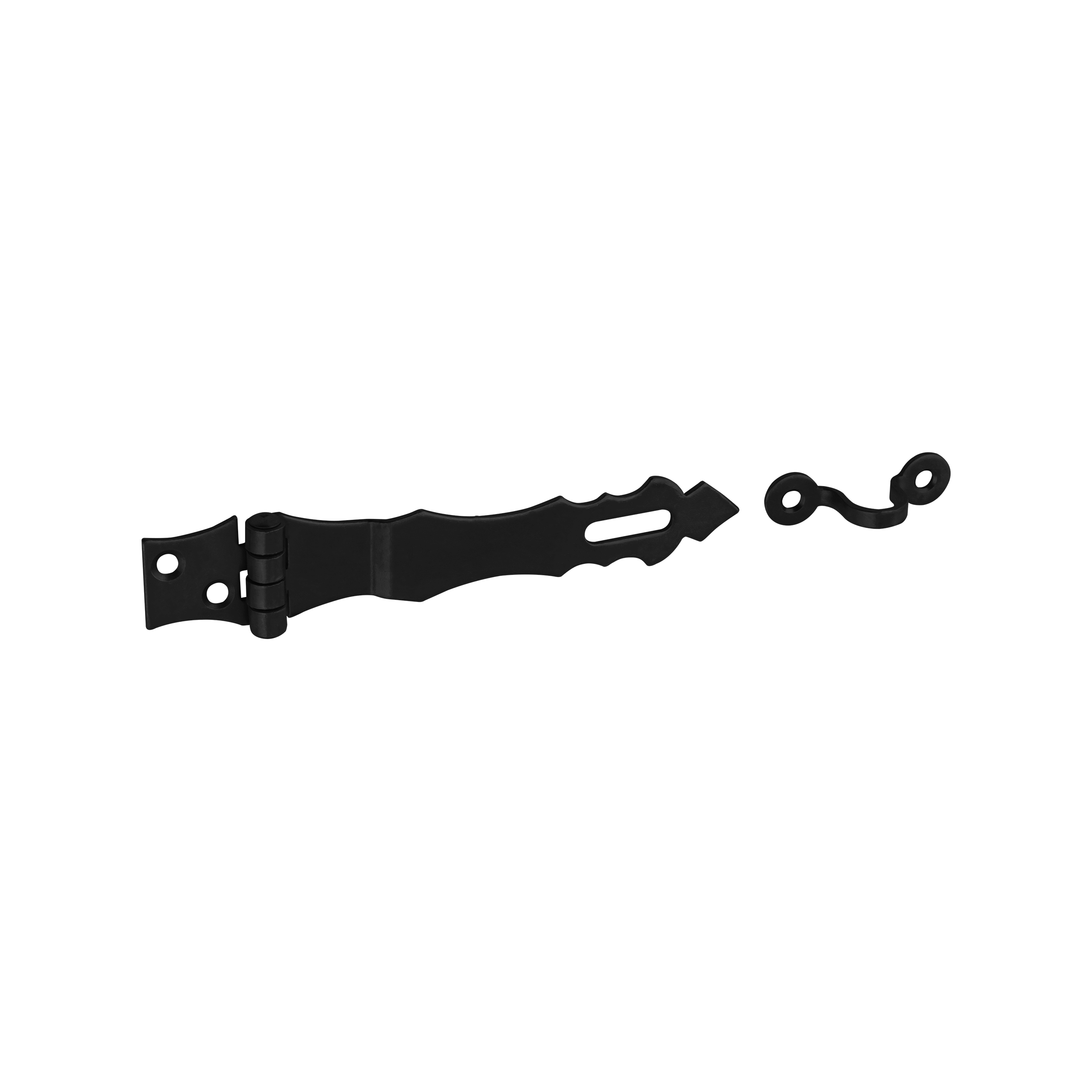 Zawias ozdobny z zamknięciem - ZOZ | Czarny | 125 mm
