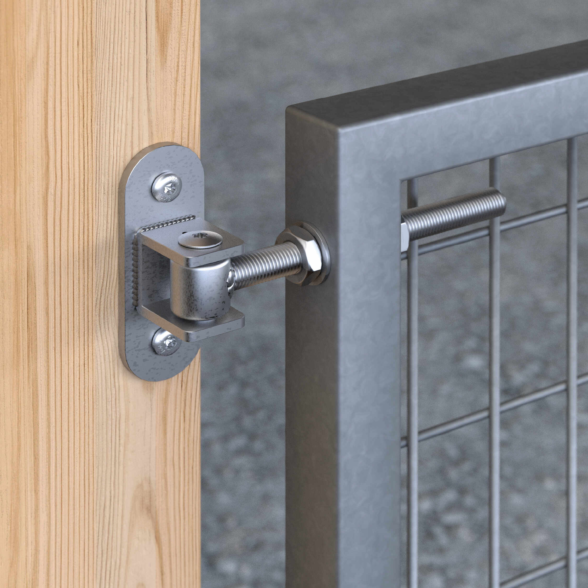 Zawias regulowany z przelotem ZRW 16/130, srebrny, M16, 115x40x5,0 mm, Stal konstrukcyjna DC01 1.