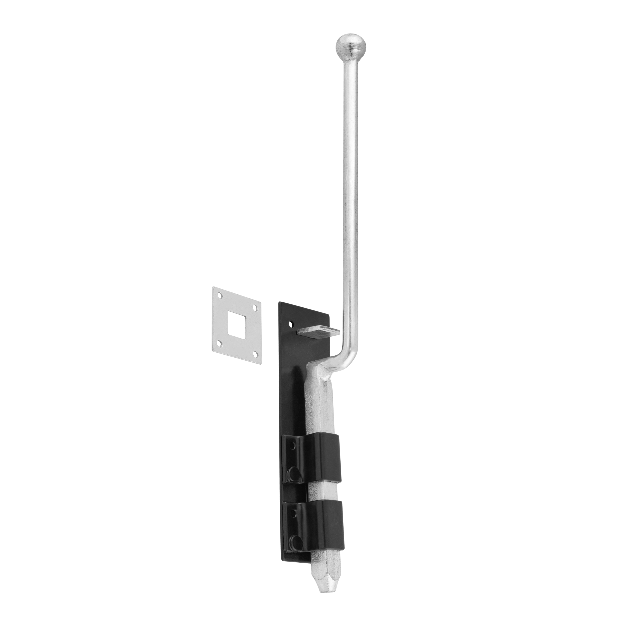 Rygiel pionowy zamykacz do bramy furtki - WRZ | Czarny | 410 mm