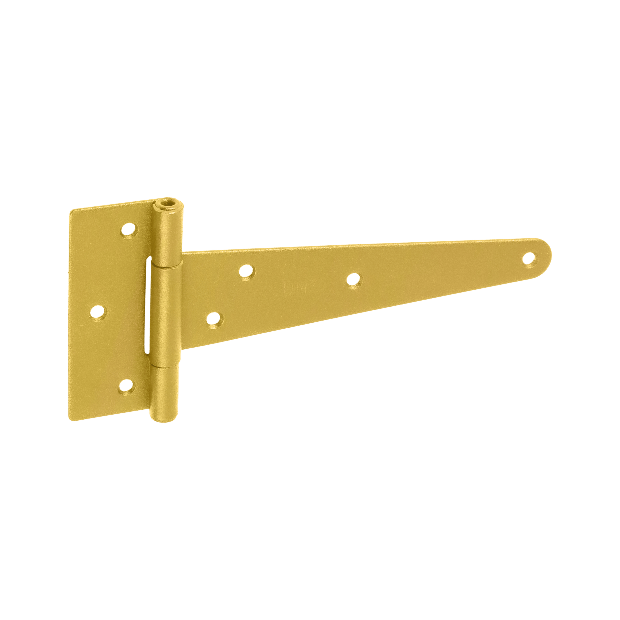 Zawias trójkątny do bramy furtki okiennic ZT 150, 150 mm, Złoty, 150x35x80x2,0 mm, Stal konstrukcyjna DC01.