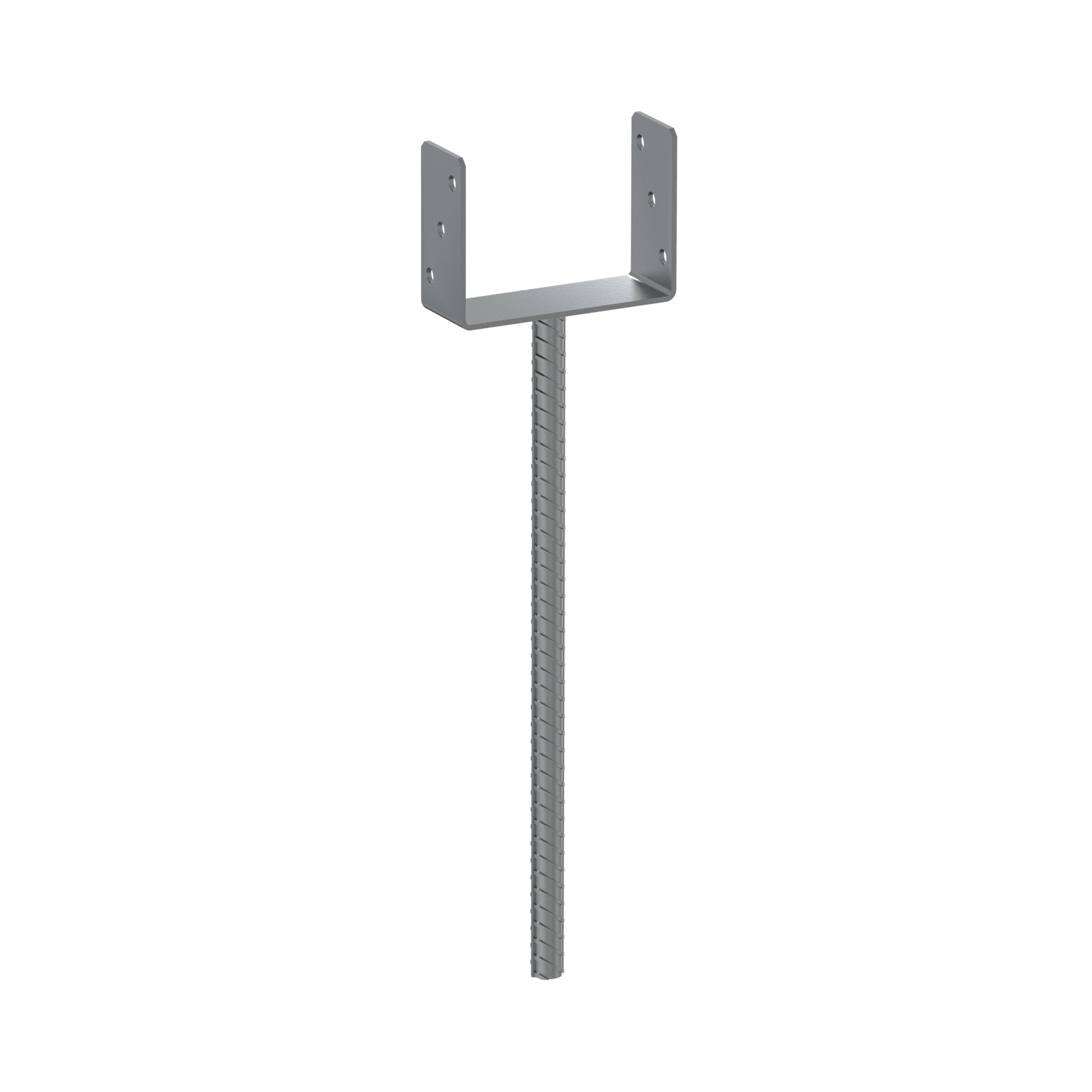 Podstawa słupa kotwa typ U z długim prętem - PS 500 | 160 mm | 624 mm