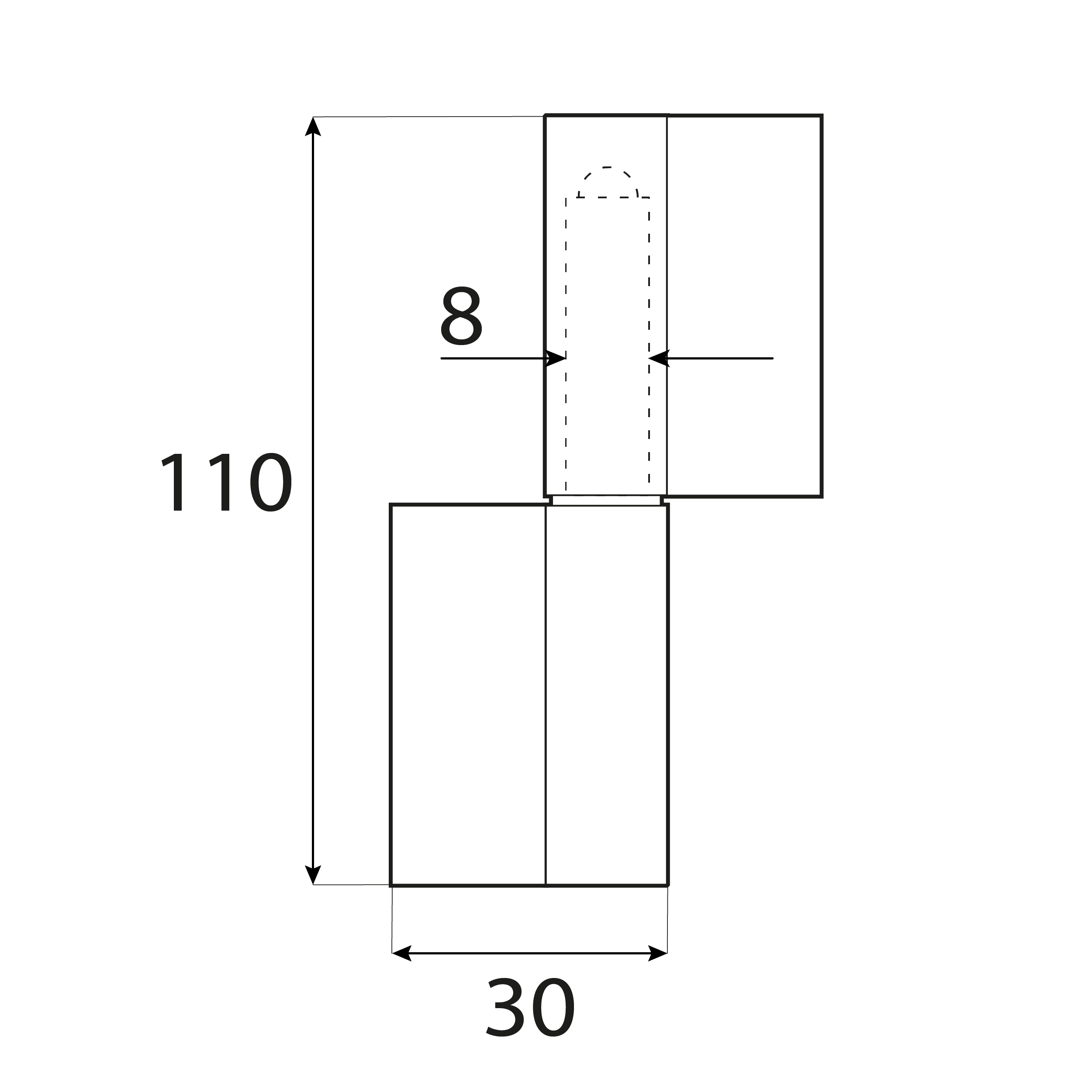 Zawias skrzydłowy dwudzielny do spawania do bramy furtki - ZMP 60 | 60 mm Zawias skrzydłowy dwudzielny do spawania do bramy furtki ZMP 60, 60 mm, 60x30x2,5 mm, Stal 2.