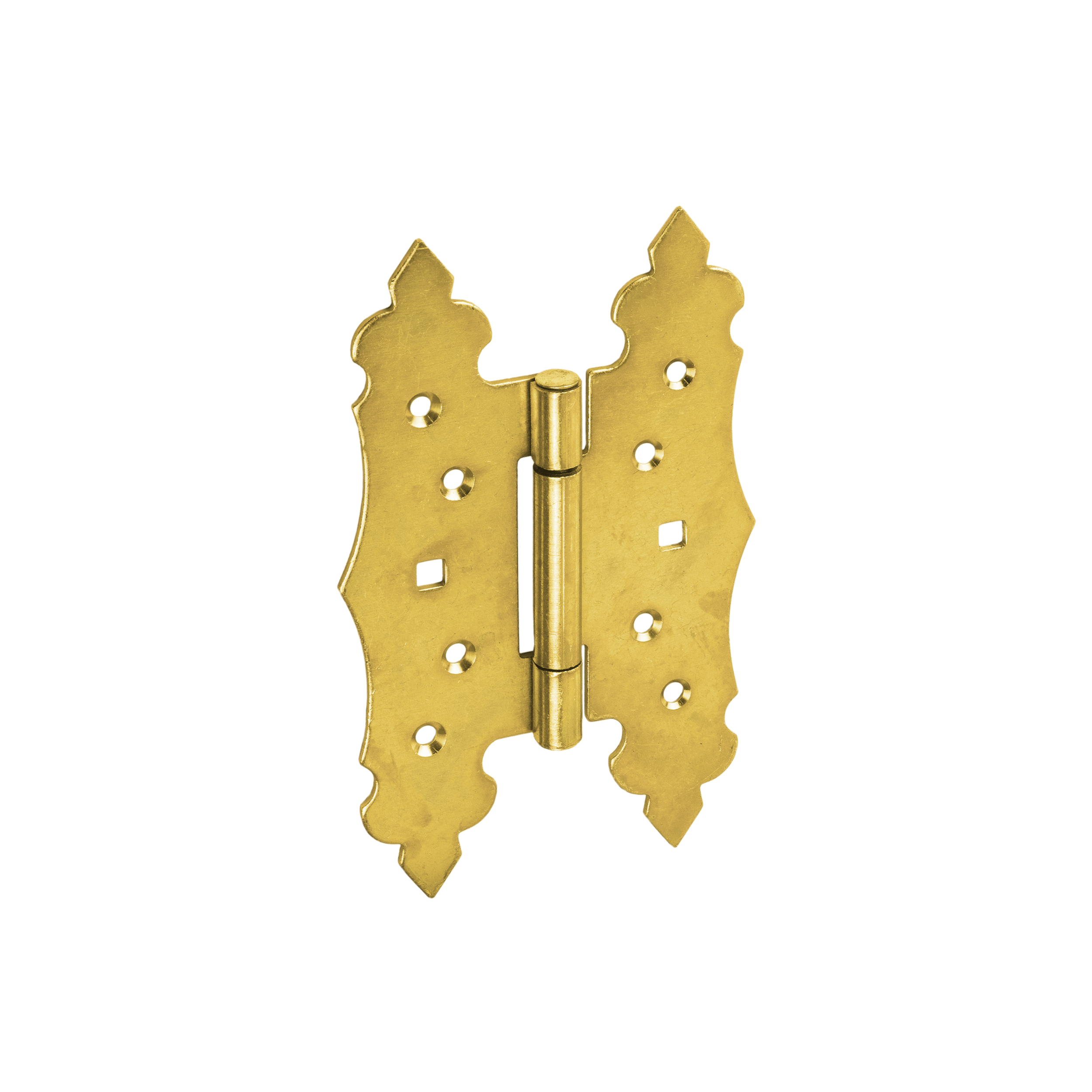 Zawias płaski ozdobny do furtki okiennic ZOK 170, 105 mm, Złoty, 170 mm, 170x105x2,5 mm.