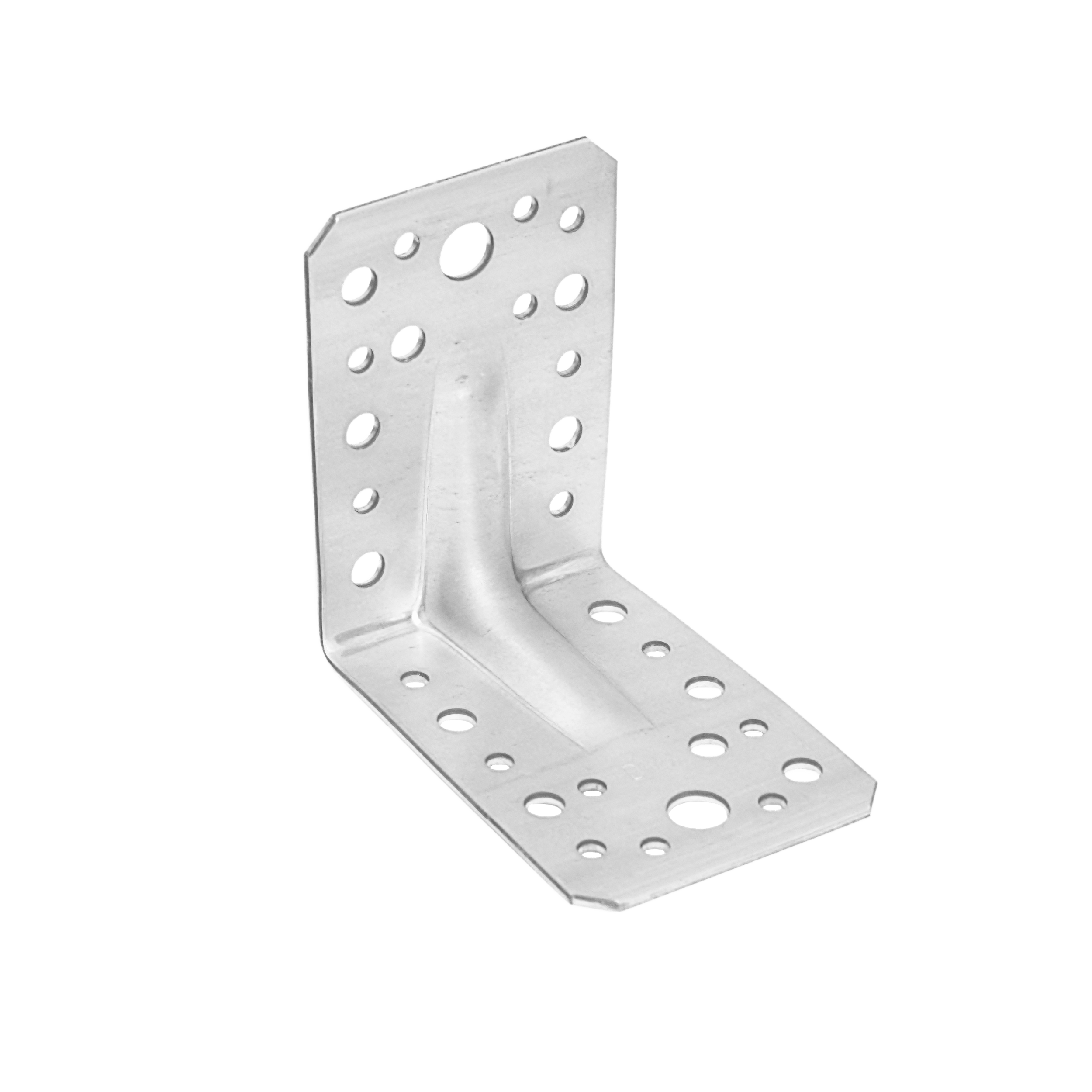 Kątownik ciesielski wzmocniony z przetłoczeniem KPS 1, 90x90x65 mm, 1, 5 mm, 90x90x65x1,5 mm, w zestawie elementów.