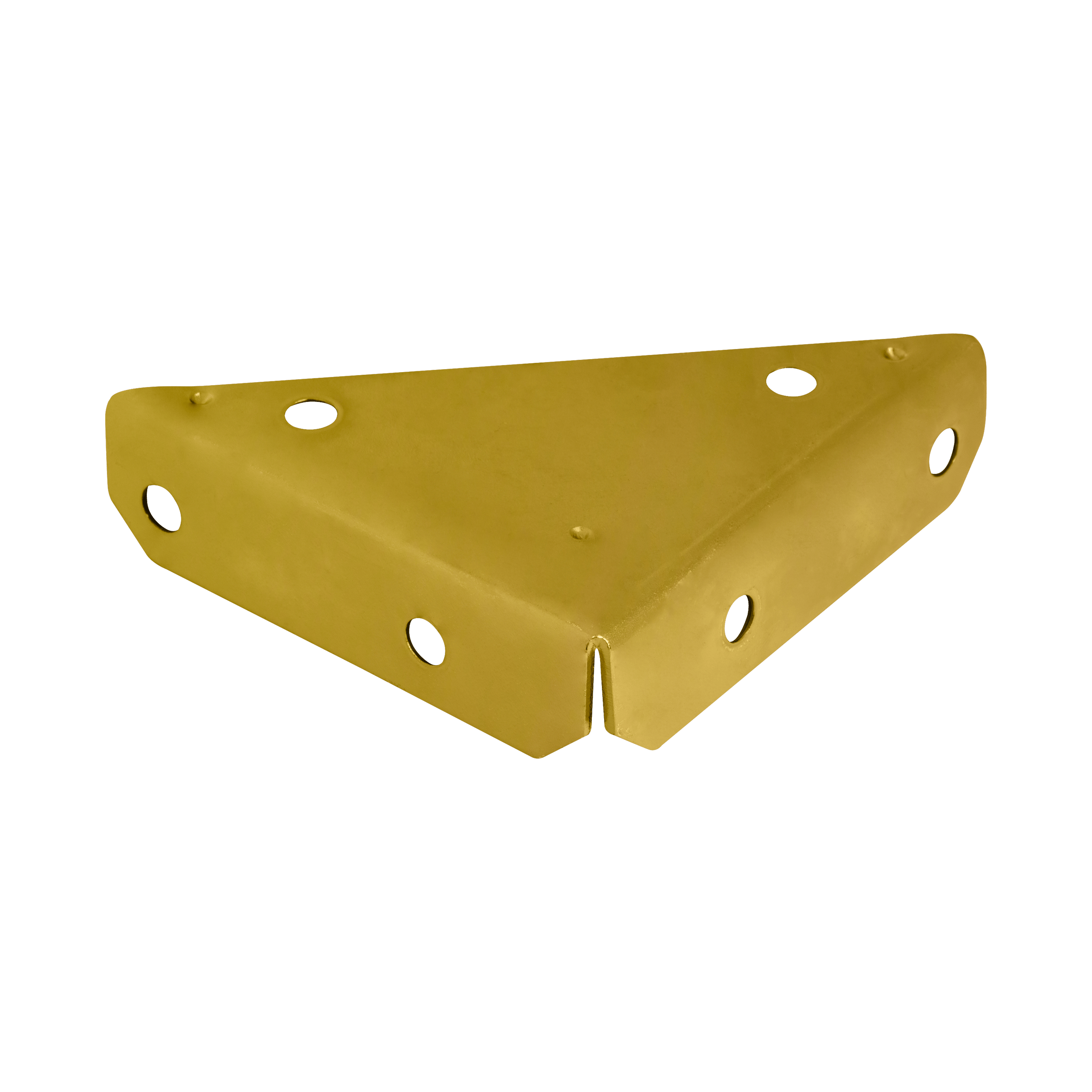 Narożnik skrzyniowy stalowy NS 75, 75x75x20 mm, Złoty, 10 szt., 75x75x20x2,0 mm, Stal konstrukcyjna DC01, w zestawie elementów.