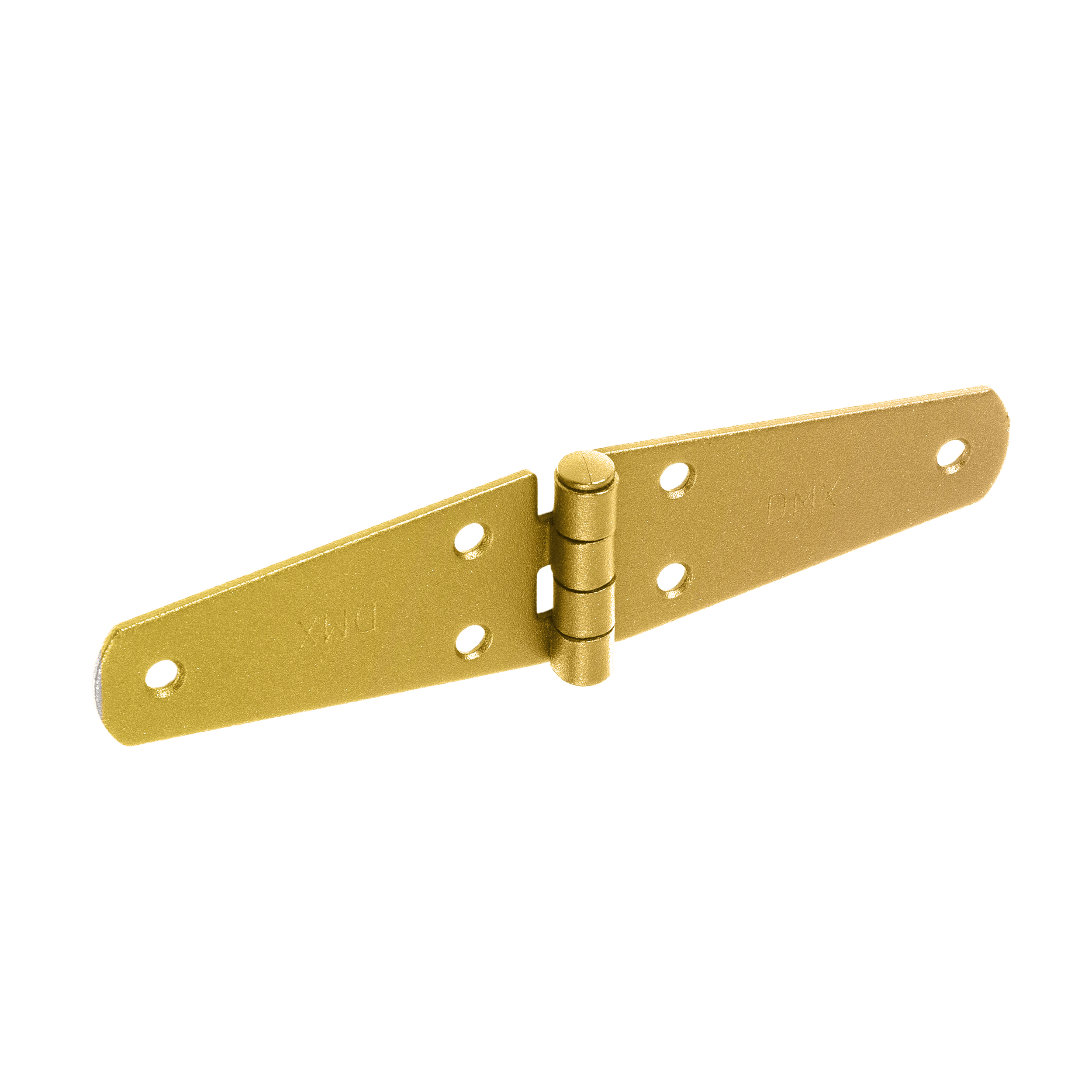 Zawias trójkątny pasowy płaski do drzwi i okiennic ZTS 150, 150 mm, Złoty, 35 mm, 150x35x2,0 mm.