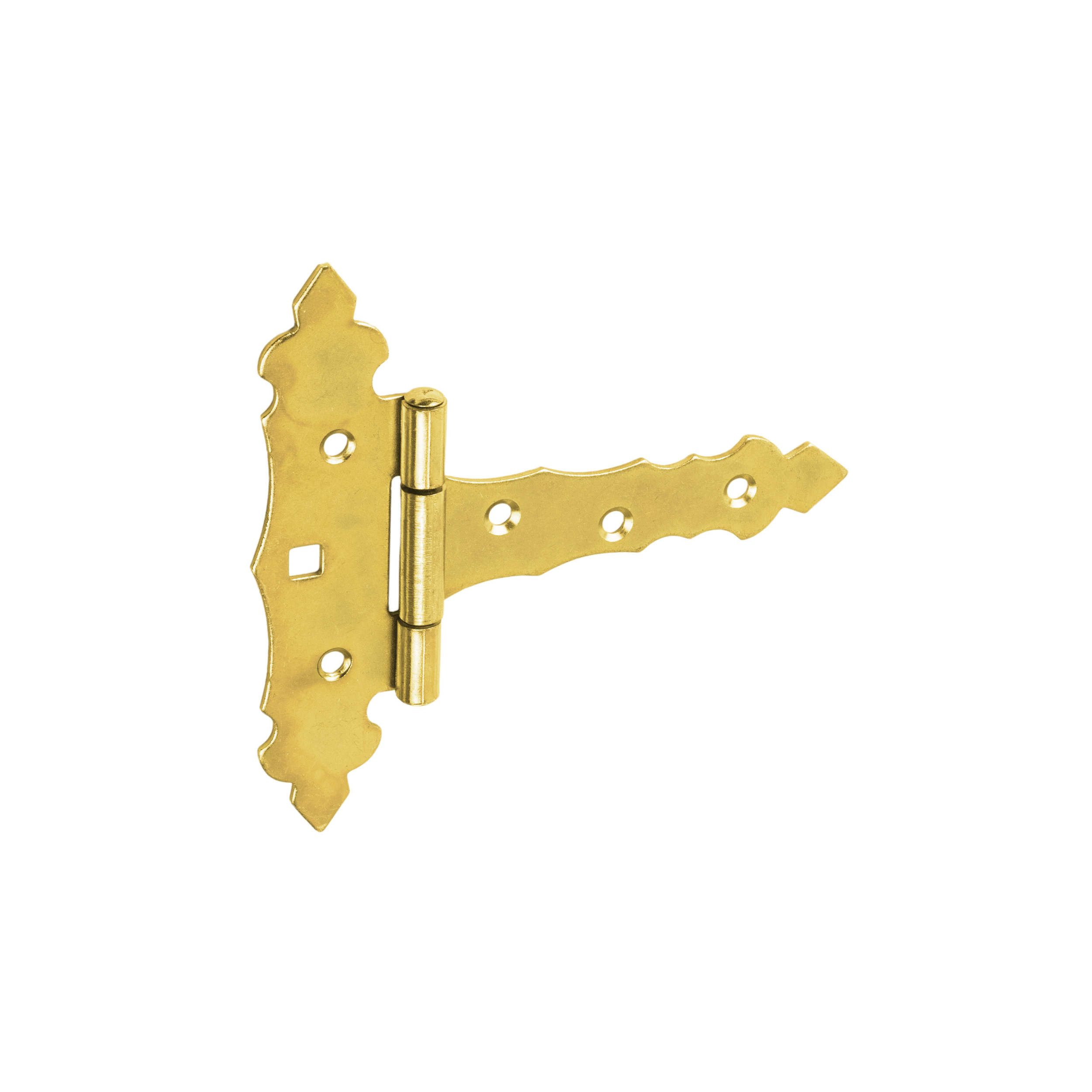 Zawias bramowy ozdobny do bramy furtki okiennic ZOB 100, 100 mm, Złoty, 30 mm, 130x100x30x2,0 mm.