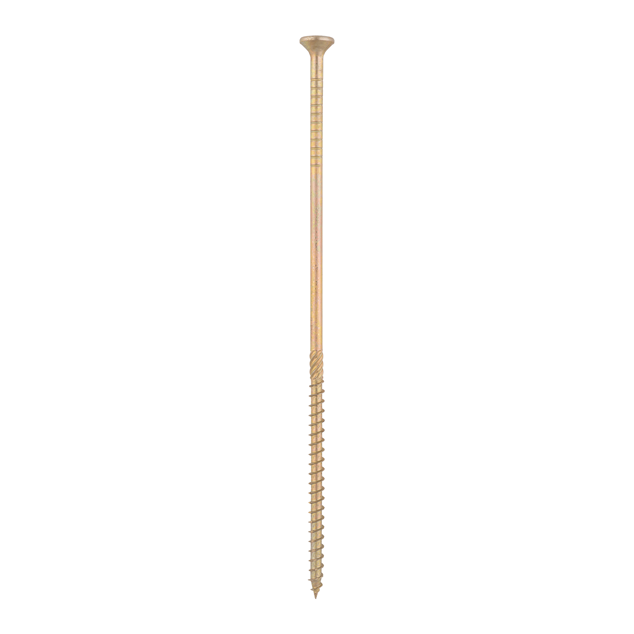 Wkręty ciesielskie do drewna stożkowe TORX CS, 6x200 mm, Złoty, 100 szt., 6x200 mm.