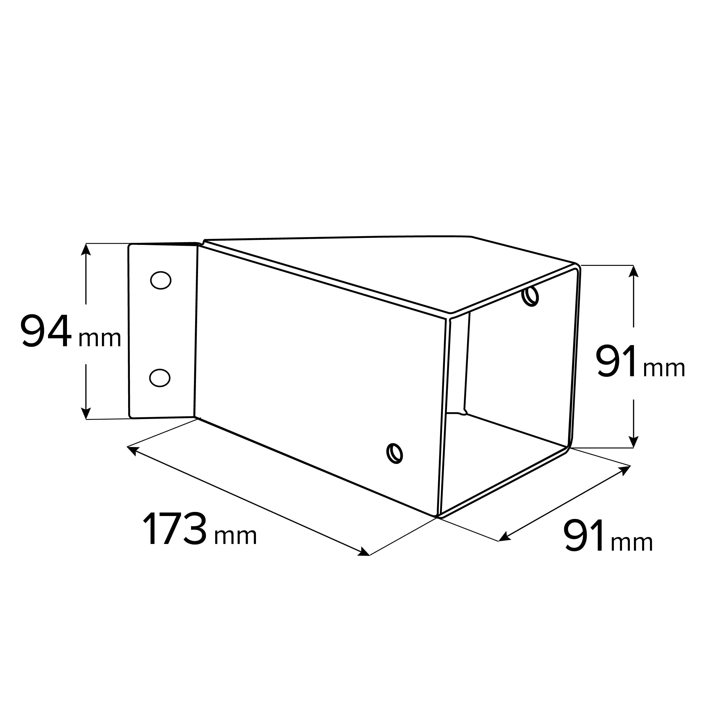 Łącznik belki kwadratowej do pergoli ciesielski - GPZ 90 | 91x91x94 mm | czarny