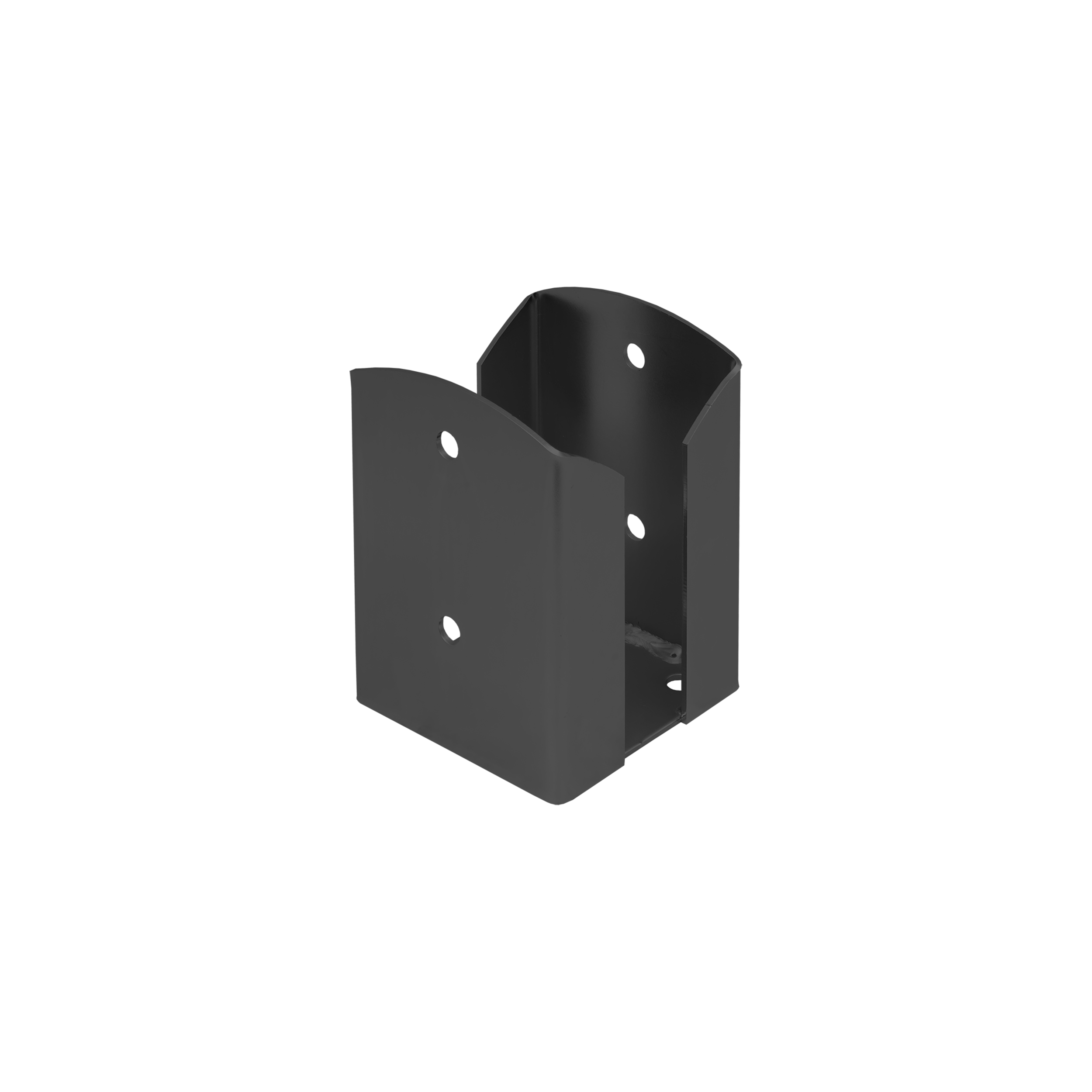 Podstawa słupa kotwa przykręcana podwójna prostokątna - PSPW | 100 mm | Antracyt Podstawa słupa kotwa przykręcana podwójna prostokątna PSPW, 100 mm, Antracyt, 101x150x2,5 mm, ujęcie 1.