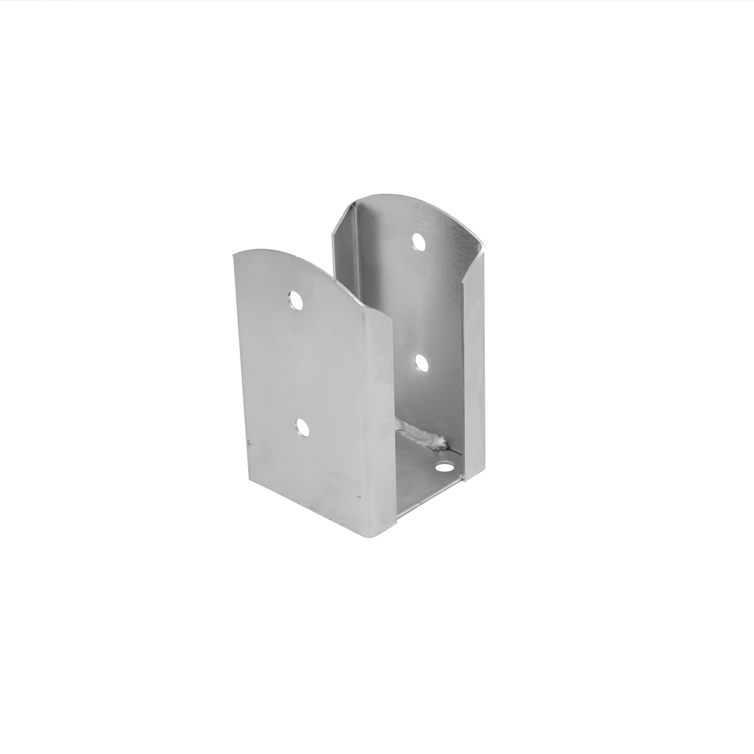 Podstawa słupa kotwa przykręcana podwójna prostokątna PSPW, 90 mm, srebrny, 91x150x2,0 mm.