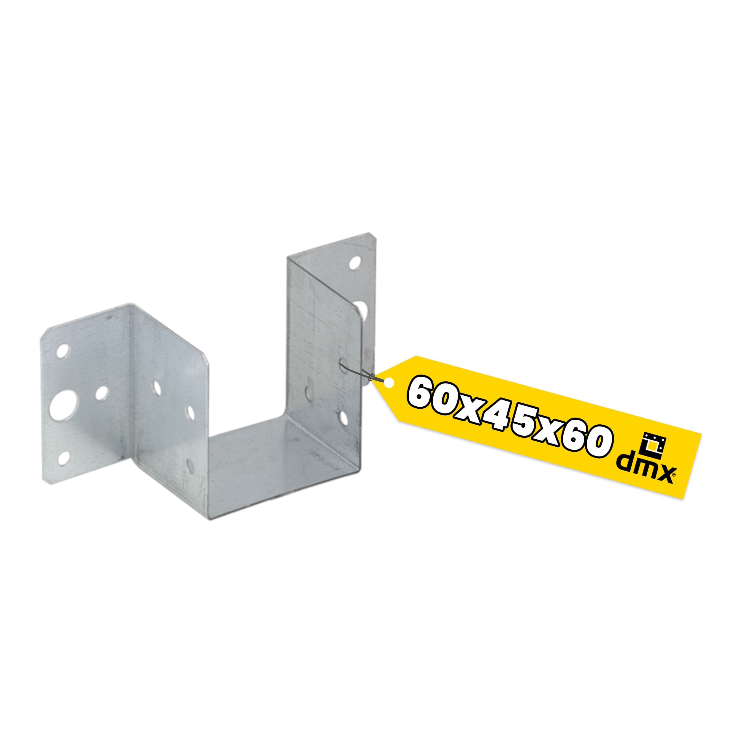 Wieszak belki lekki WL 9, 60x60x45 mm, 60x60x45x1,0 mm, Stal konstrukcyjna DX51D, srebrny, ujęcie produktu.