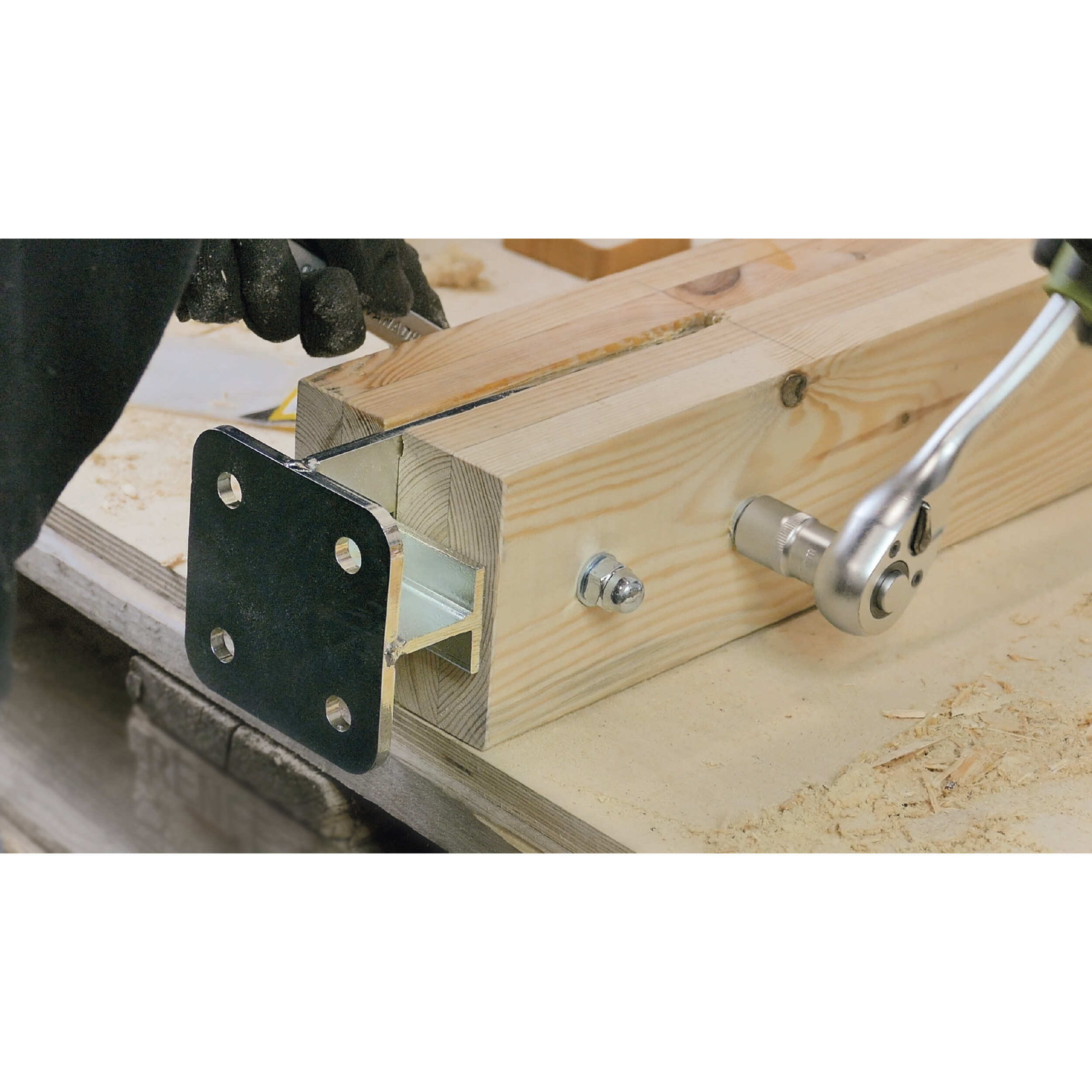 Pręt gwintowany z nakrętkami do podstaw słupa PNP, M10x140 mm, srebrny, 5 szt., Hartowana stal węglowa 1.