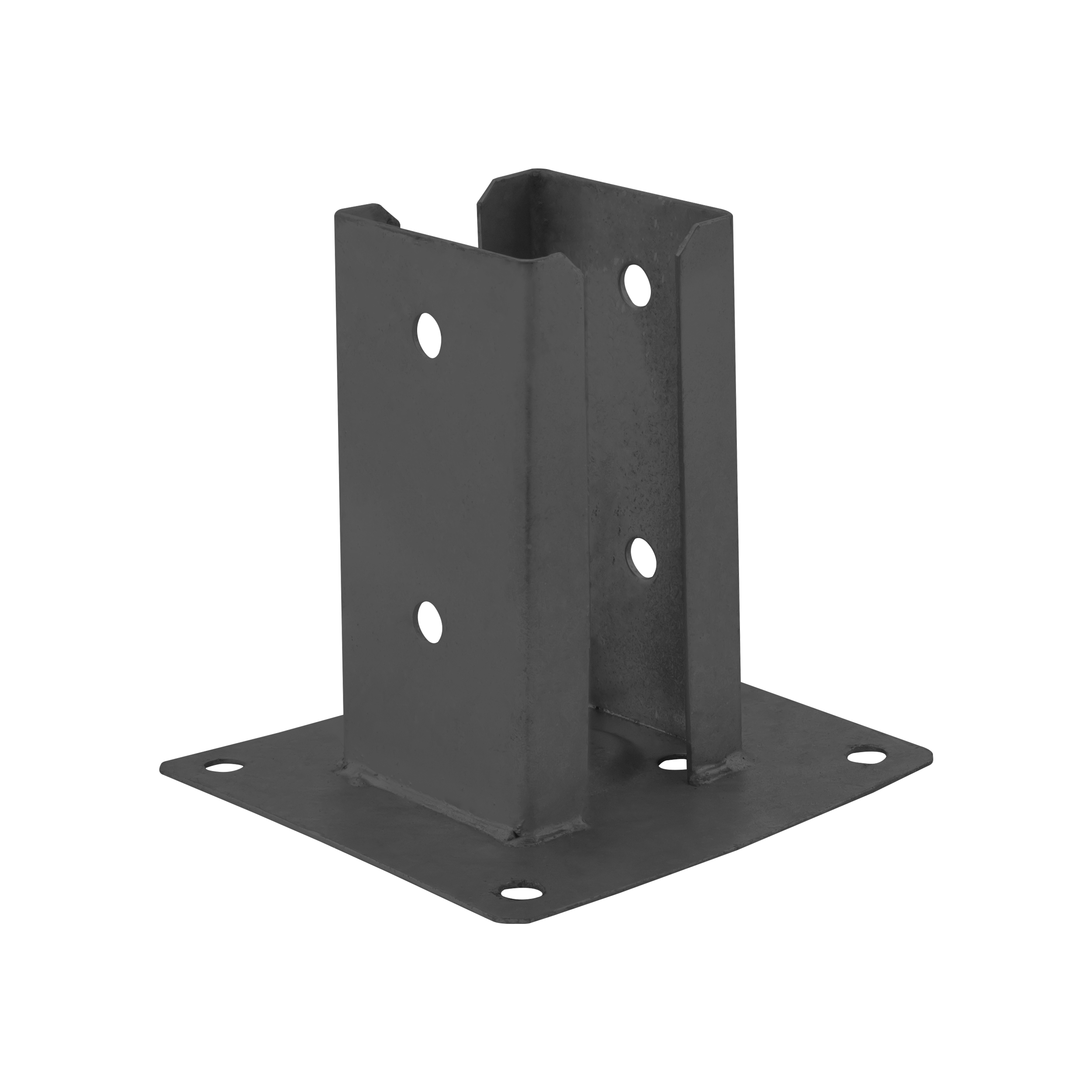 Podstawa słupa kotwa przykręcana podwójna z podstawą prostokątną PSPD, 70 mm, Antracyt, 71x150x2,0 mm.