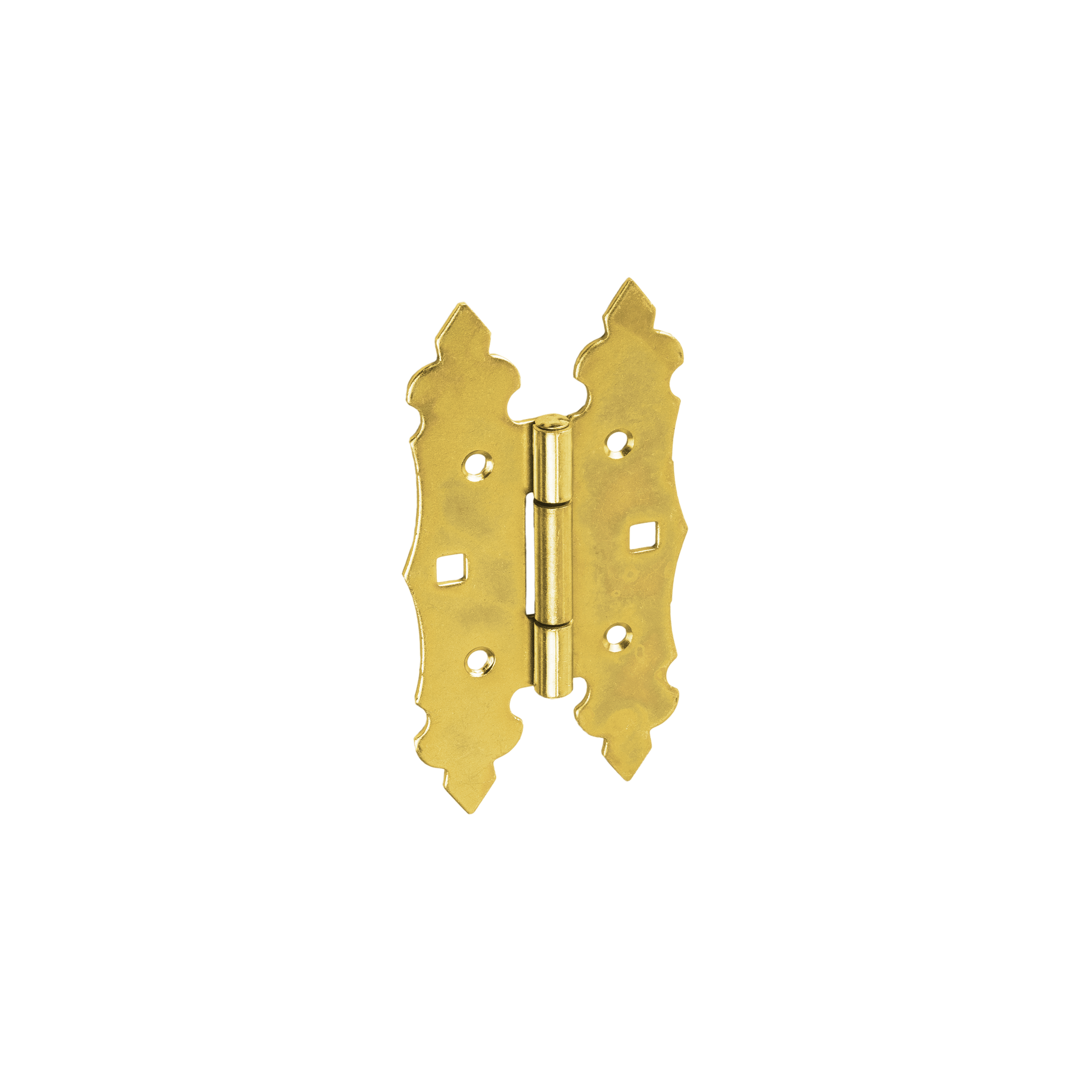 Zawias płaski ozdobny do furtki okiennic ZOK 130, 70 mm, Złoty, 130 mm, 130x70x2,0 mm.