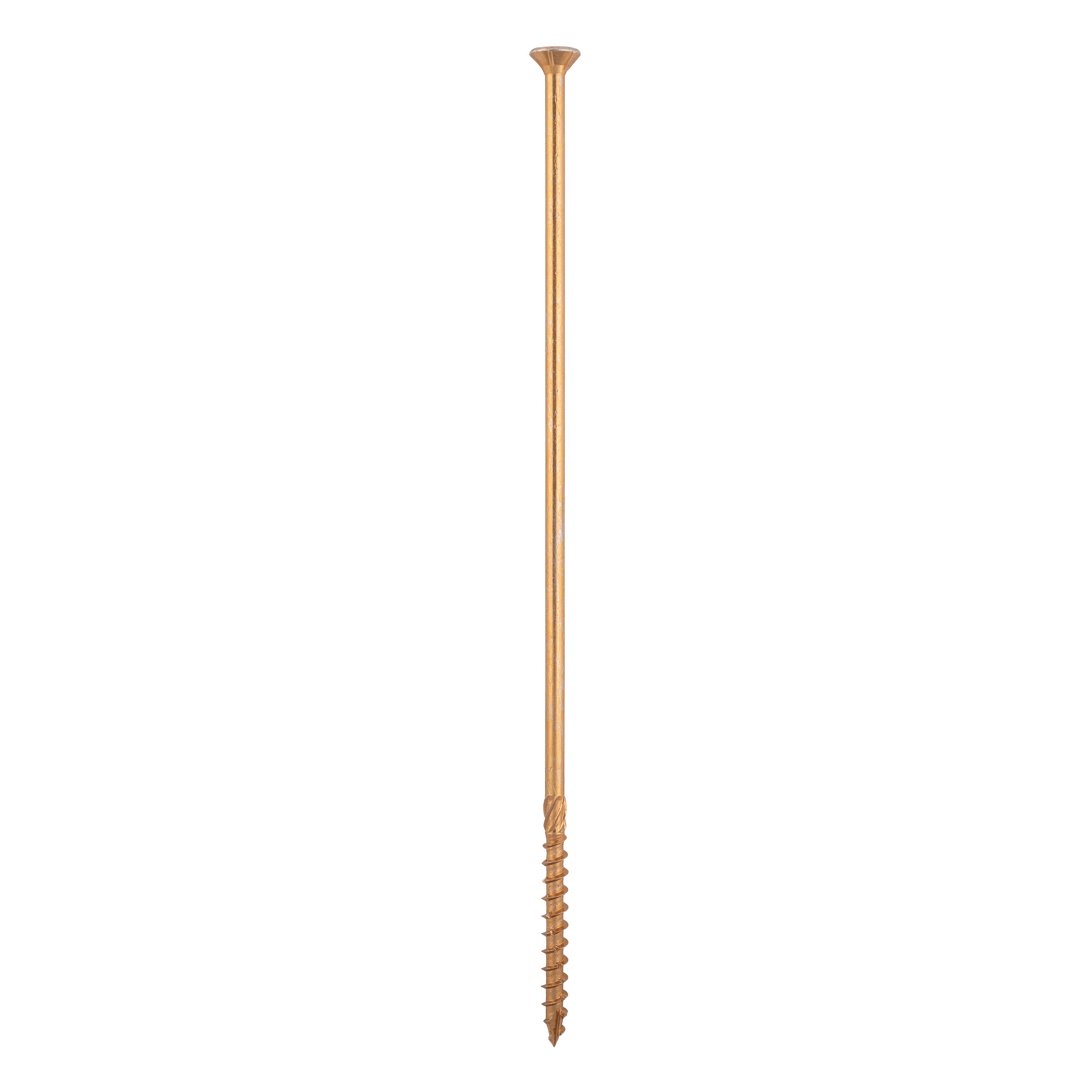 Wkręty ciesielskie do drewna stożkowe TORX CS, 10x360 mm, Złoty, 50 szt., 10x360 mm.
