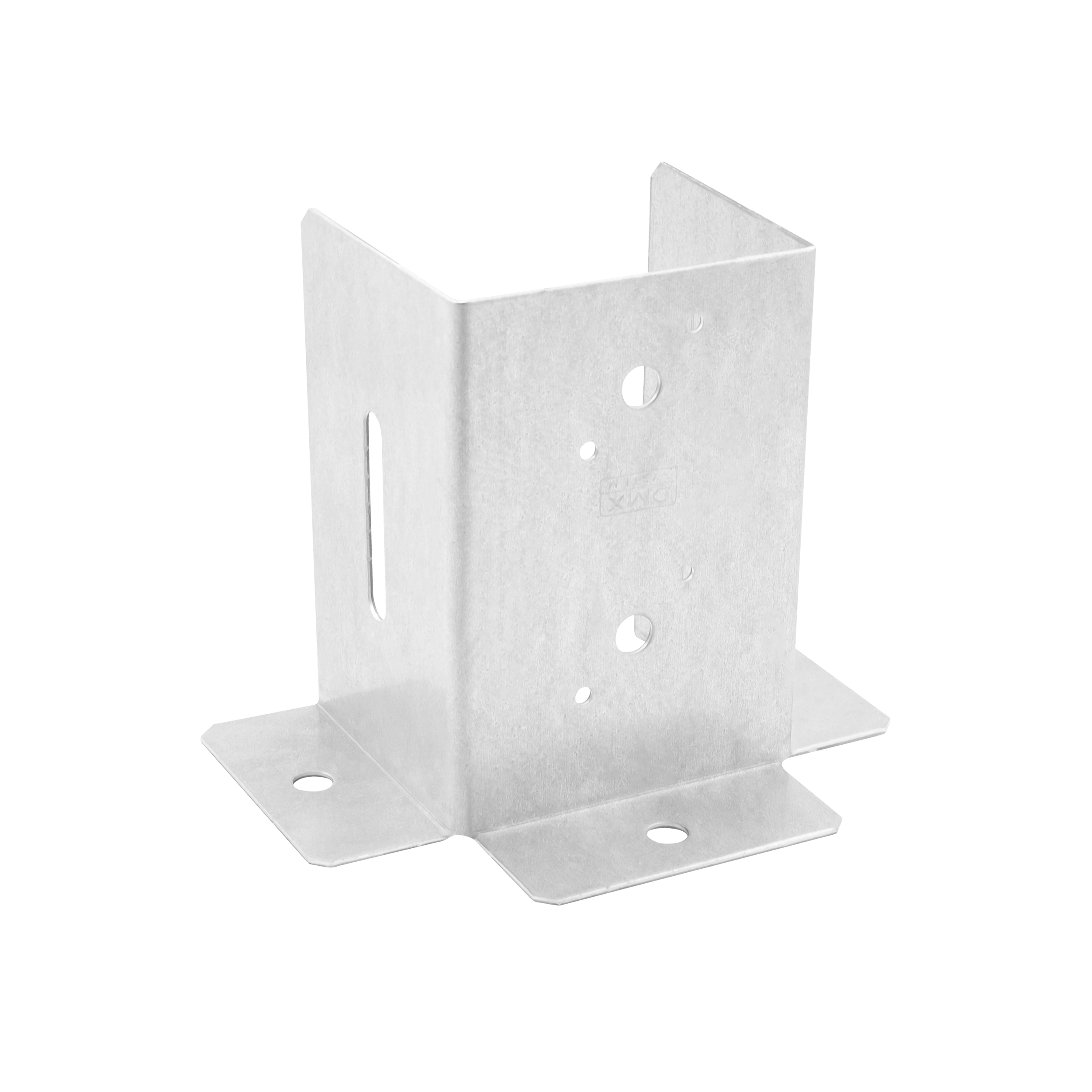Podstawa słupa kotwa przykręcana otwarta z regulacją - PSD DX | 100 mm | Srebrny Podstawa słupa kotwa przykręcana otwarta z regulacją PSD DX, 100 mm, srebrny, 101x154x91x2,0 mm.