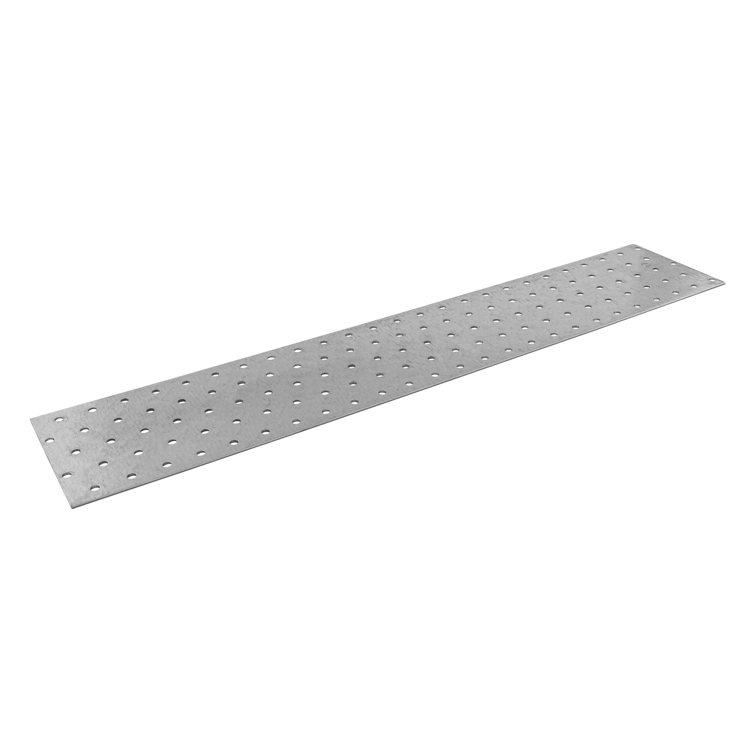 Płytka perforowana płaskownik PP 17, 500x100 mm, 2 mm, 100x500x2,0 mm, Stal konstrukcyjna DX51D, srebrny, w zestawie elementów.