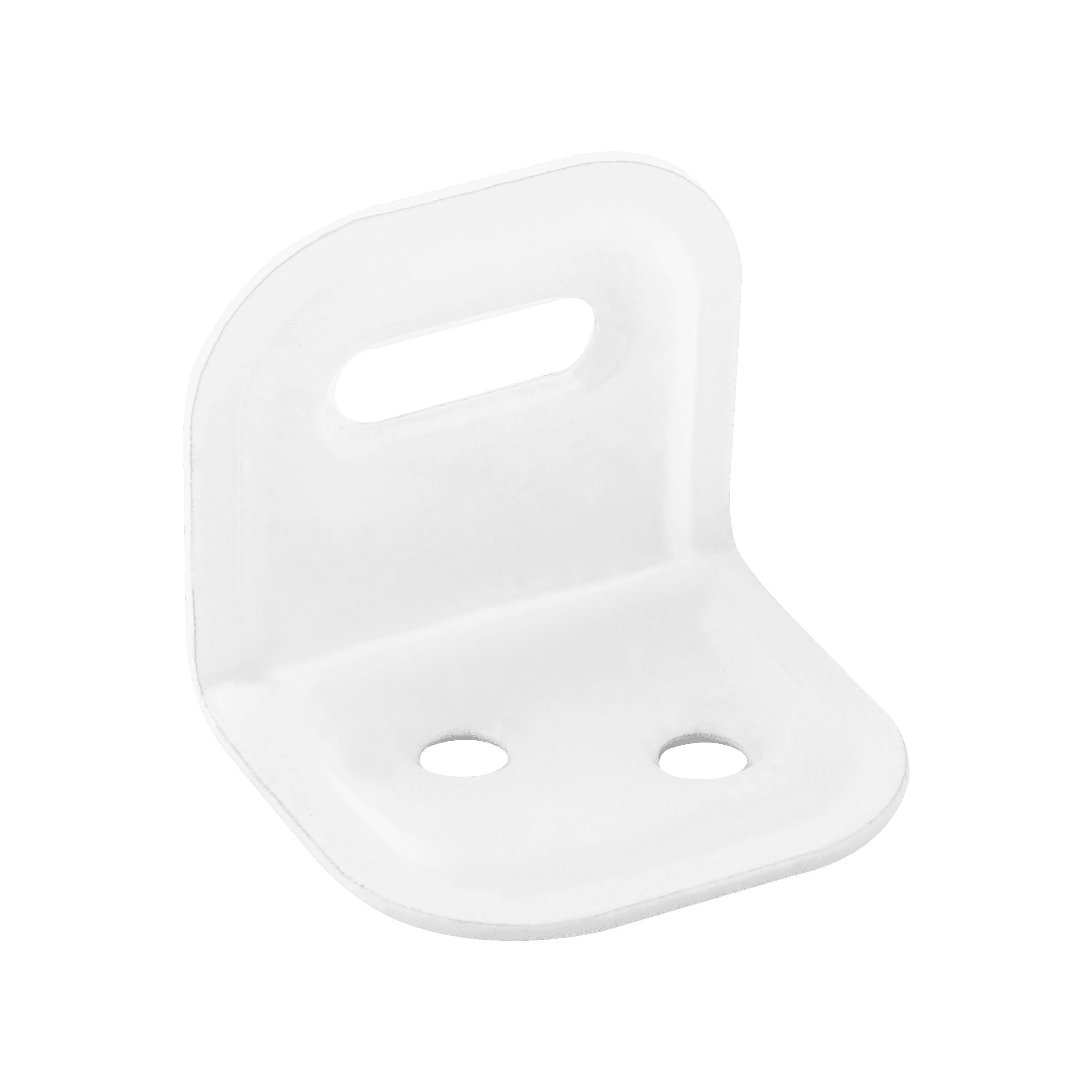 Kątownik montażowy stalowy z regulacją FKS 1 BI, 25x25x29 mm, Biały, Stal konstrukcyjna DC01 2.