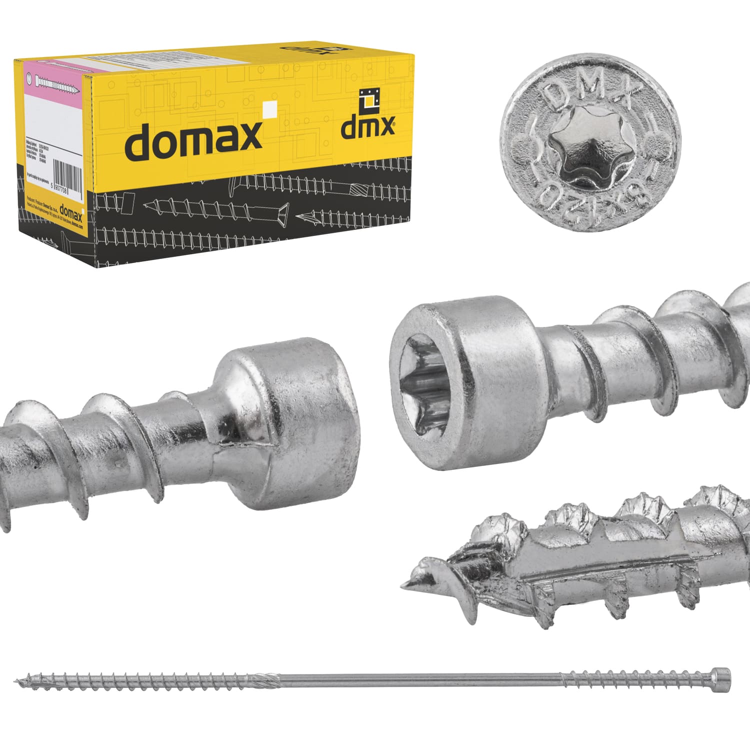 Wkręty do izolacji nakrokwiowej z łbem walcowym TORX WKW, 8x360 mm, srebrny, 50 szt., 8x360 mm, Hartowana stal węglowa, ujęcie produktu.