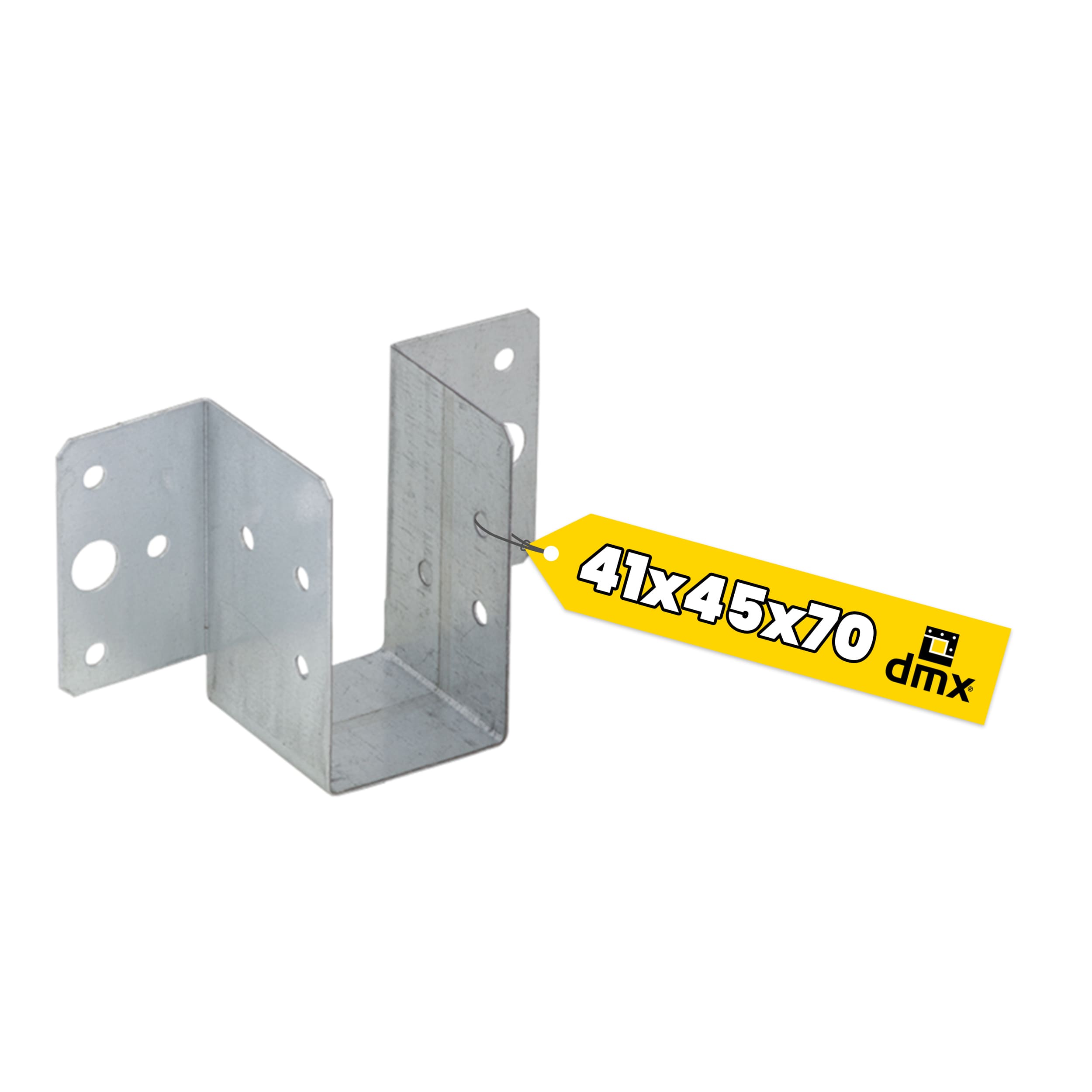Wieszak belki lekki WL 7, 41x70x45 mm, 41x70x45x1,0 mm, Stal konstrukcyjna DX51D, srebrny, ujęcie produktu.